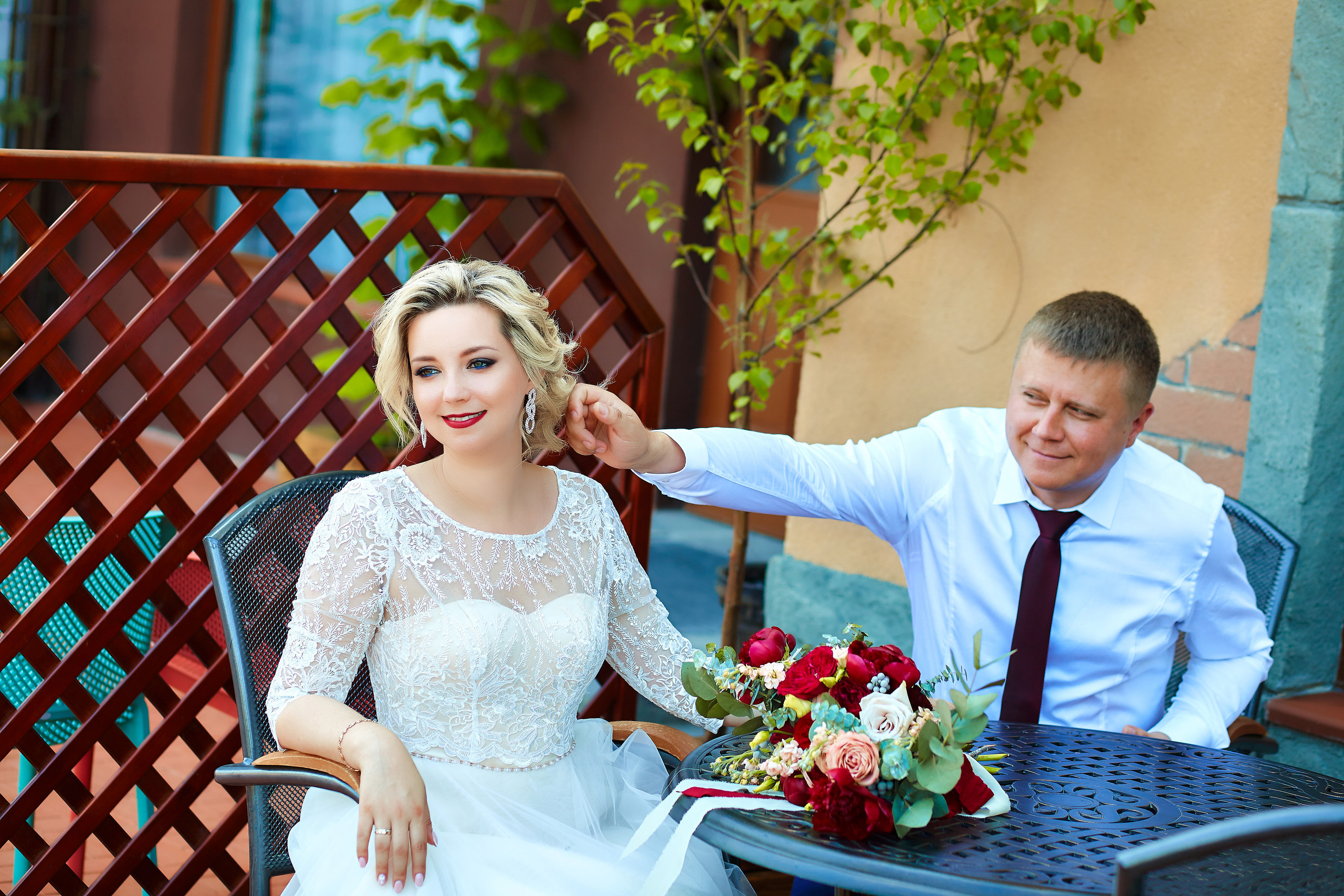 Оксана и Максим. Семейный портретный свадебный фотограф Дмитрий Тимченко. Студия / фото