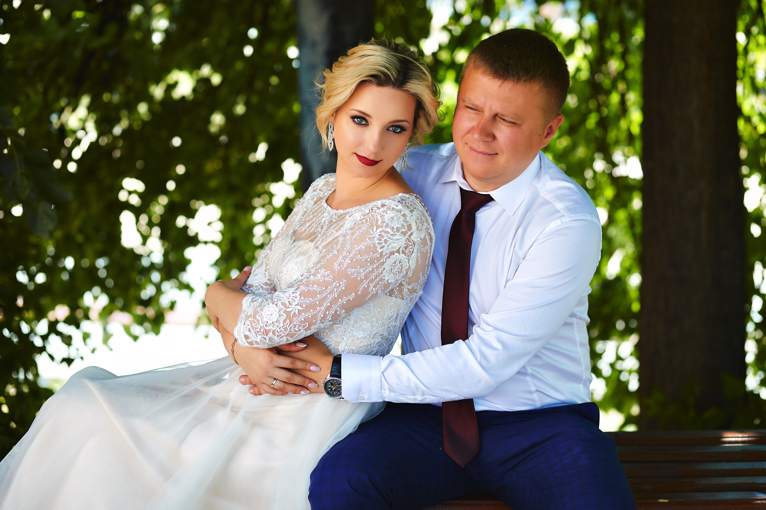 Оксана и Максим. Семейный портретный свадебный фотограф Дмитрий Тимченко. Студия / фото