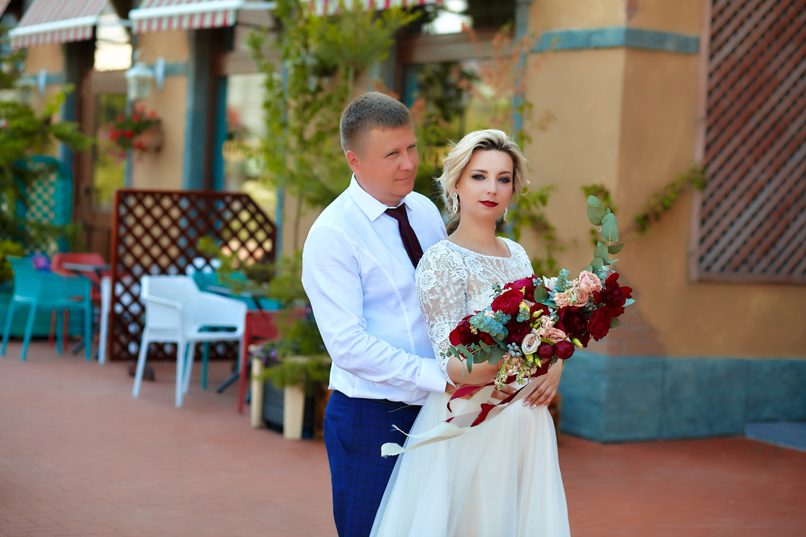 Оксана и Максим. Семейный портретный свадебный фотограф Дмитрий Тимченко. Студия / фото