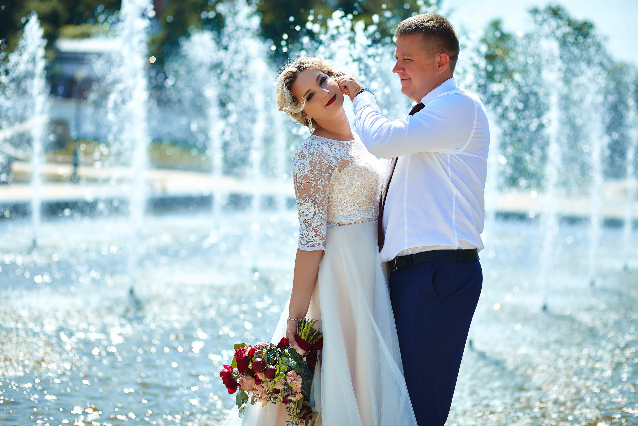 Оксана и Максим. Семейный портретный свадебный фотограф Дмитрий Тимченко. Студия / фото