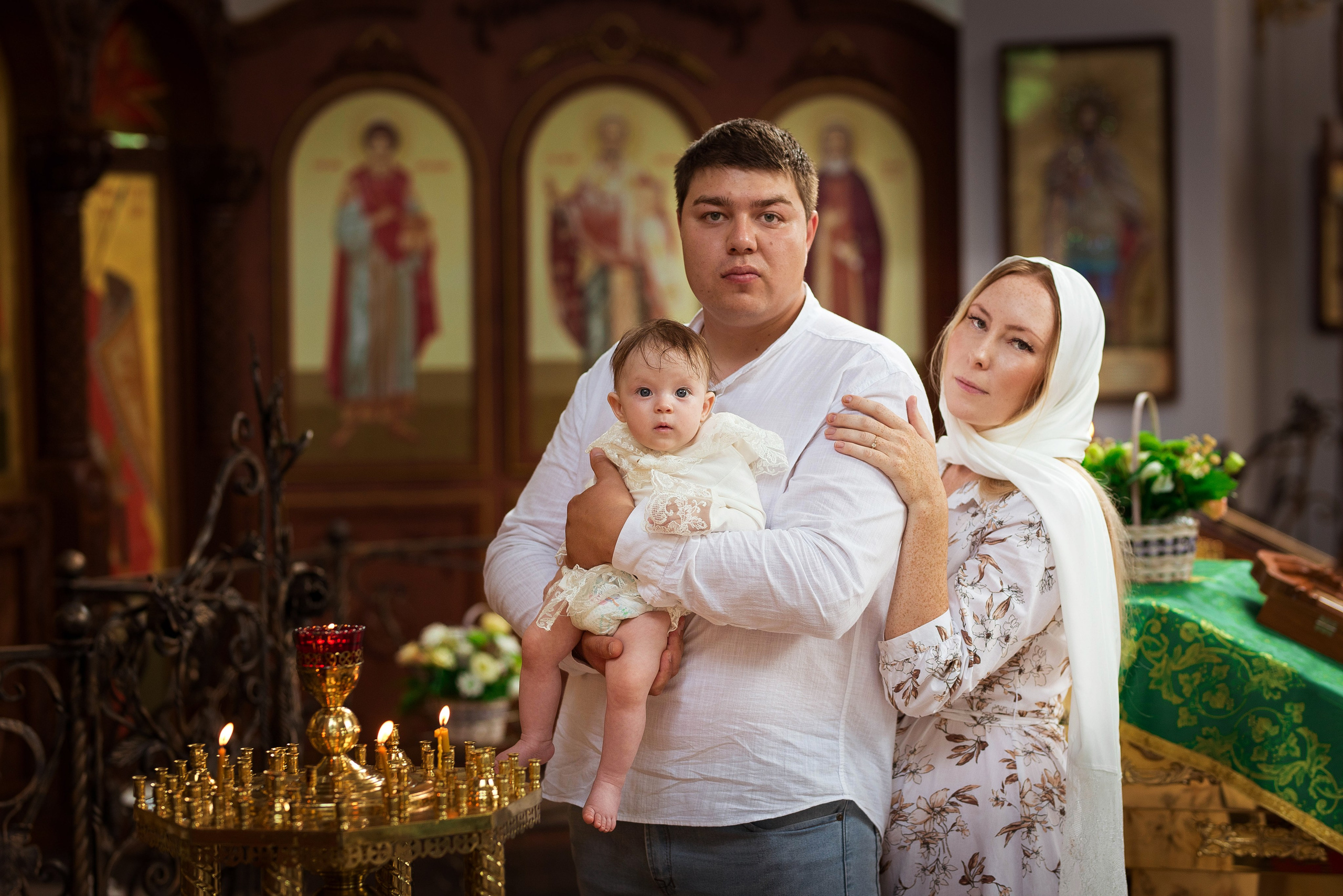 Крещение Варвары. Свадебный и семейный фотограф Яна Стражева. Волгоград, Москва