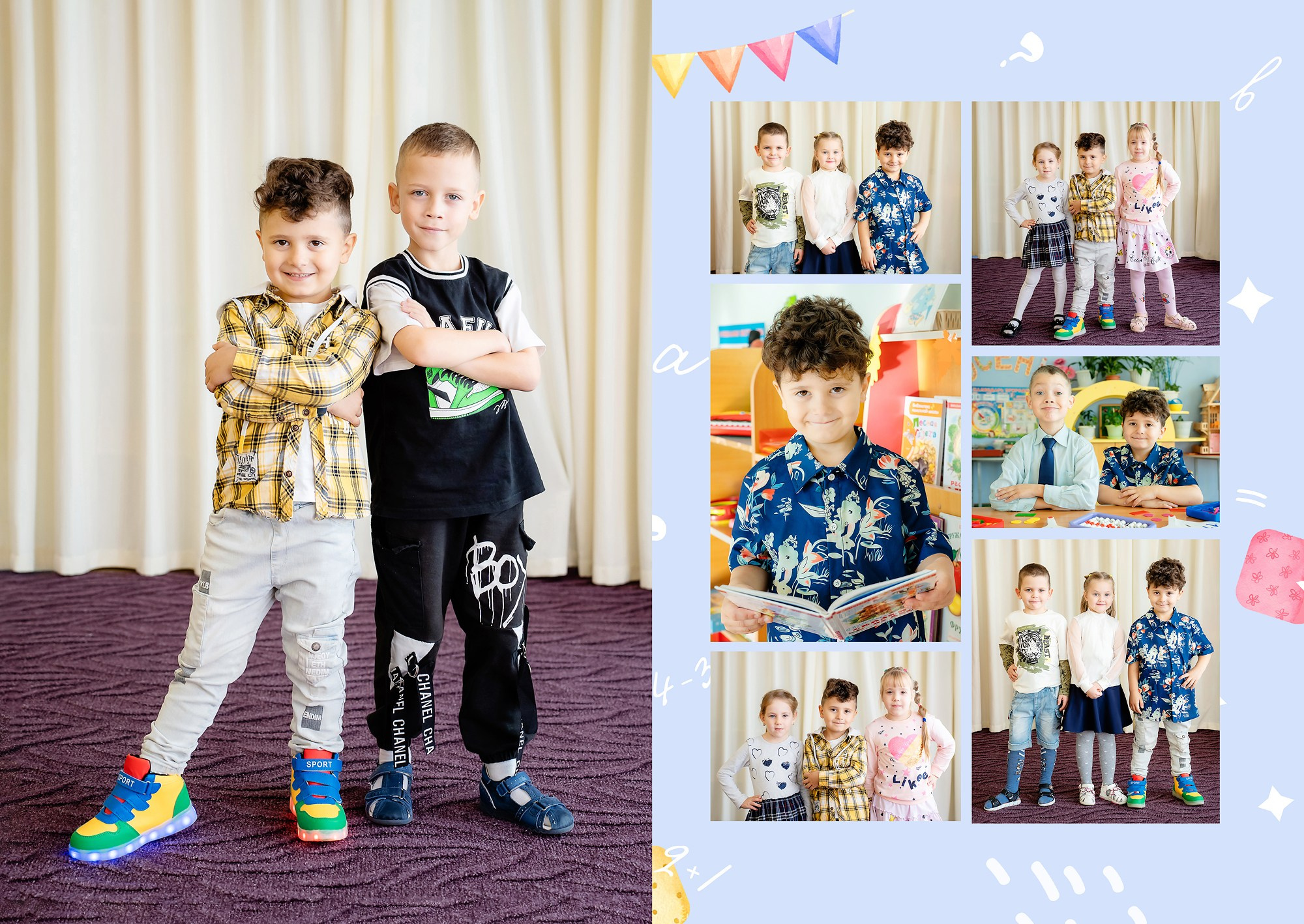 Дизайн альбомов Детский сад. Детский и Школьный фотограф во Владивостоке. Выпускные альбомы