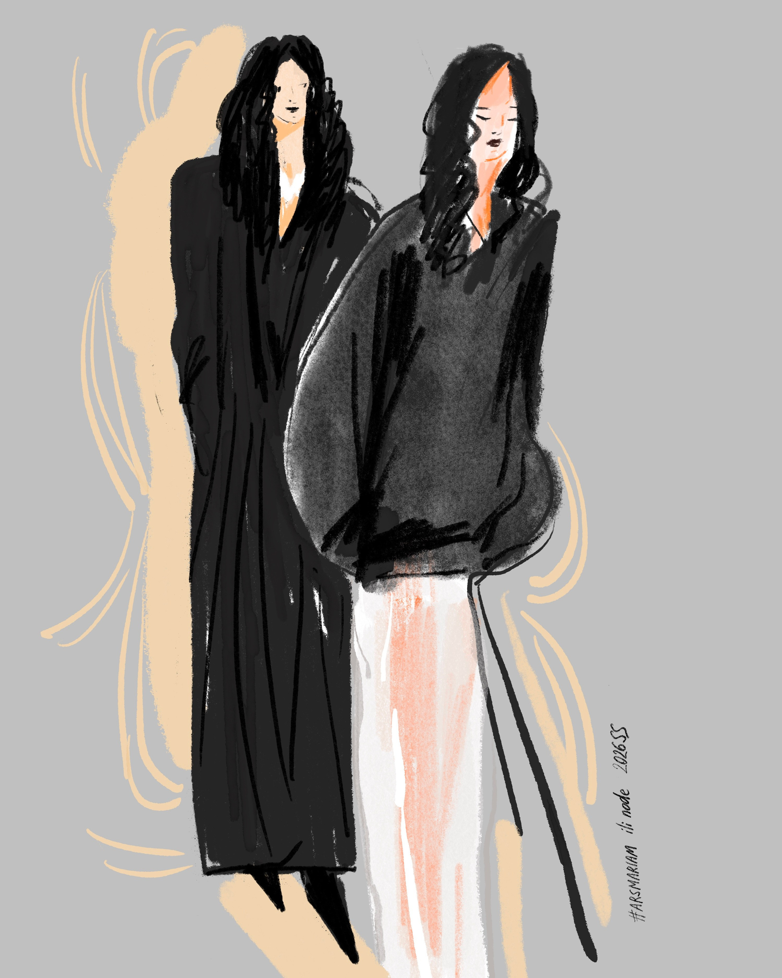 Ili node 2026SS. Фэшн иллюстратор из Москвы Власенко Мария