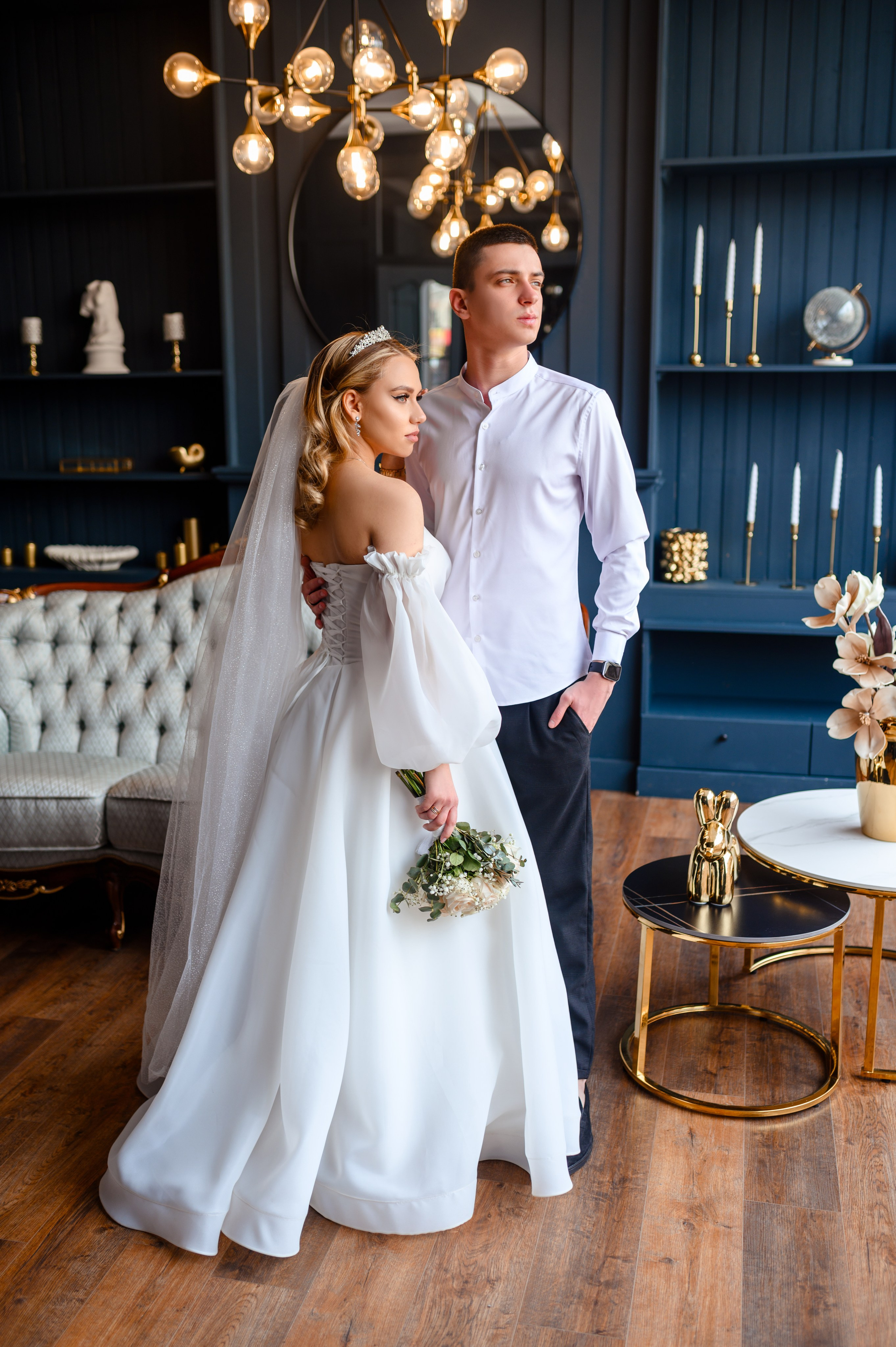 Свадебная фотосессия в фотостудии Аврора зал Эклипс. Семейный и свадебный фотограф в Донецке и Макеевке Дяченко Наталья