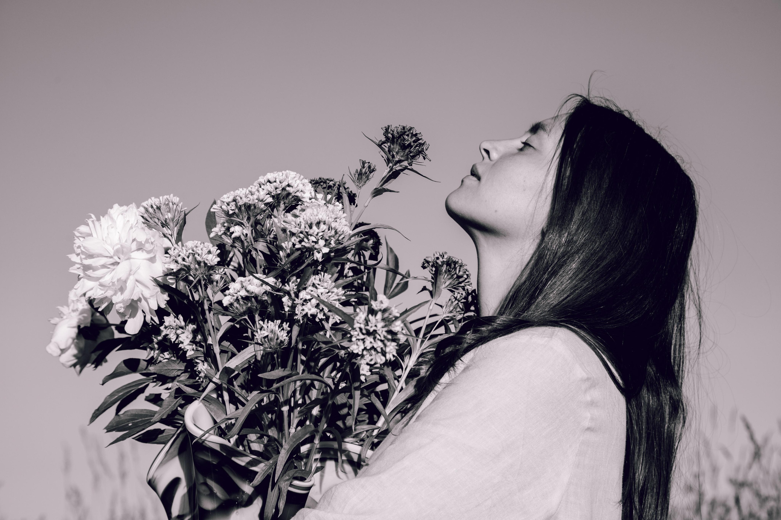 Family dining in the field. Home