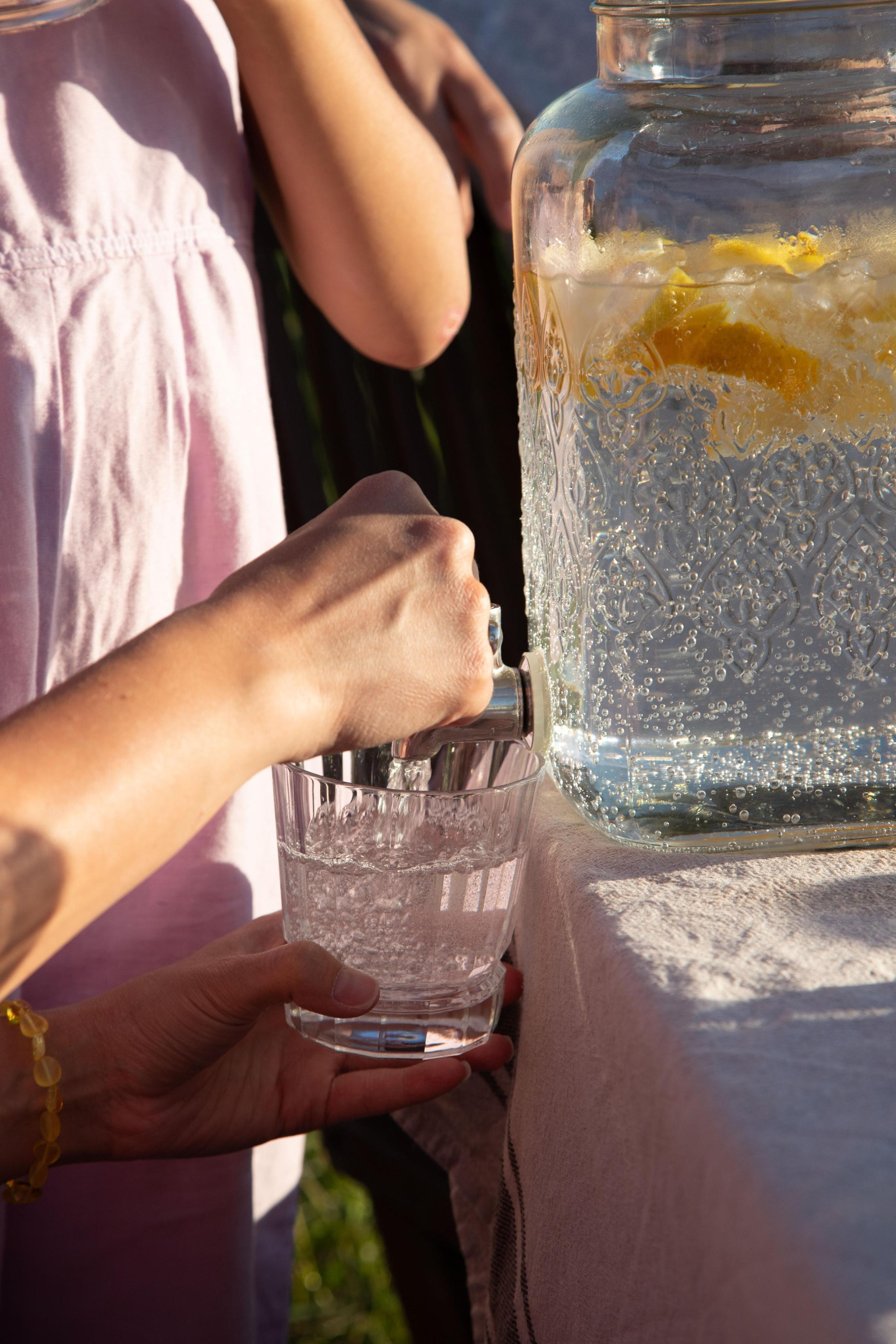 Family dining in the field. Home