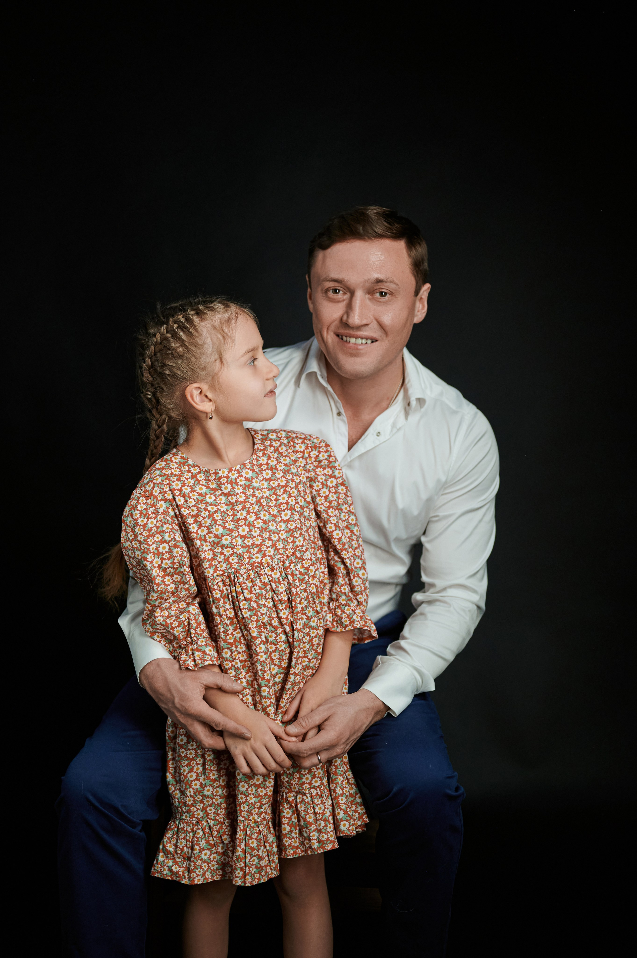 Отец и дочь. Фотограф Регина Барская, Калуга