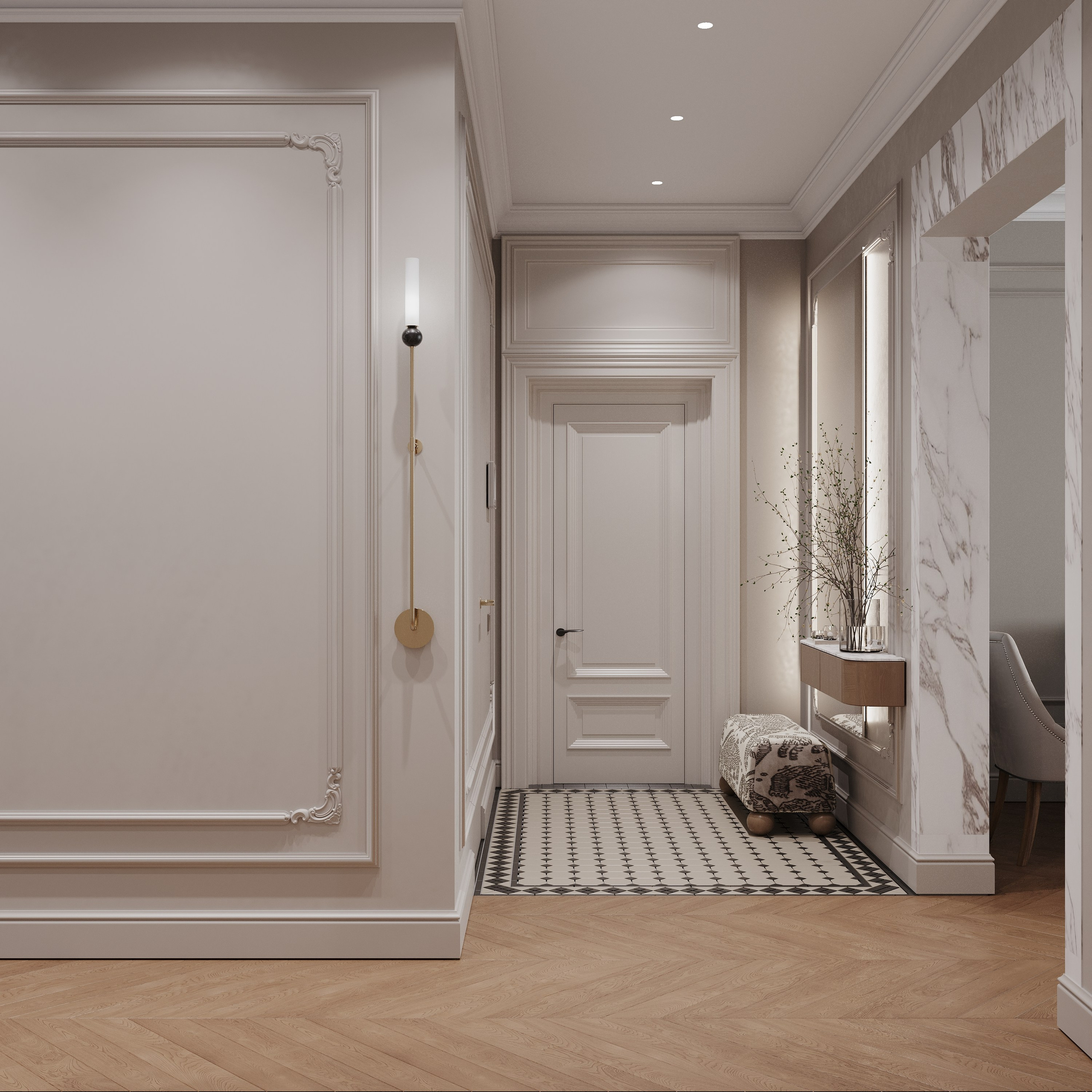 ЖК Легенда Московский 65 106 кв.м, г. Санкт-Петербург. 3d визуализатор Анастасия Науменко