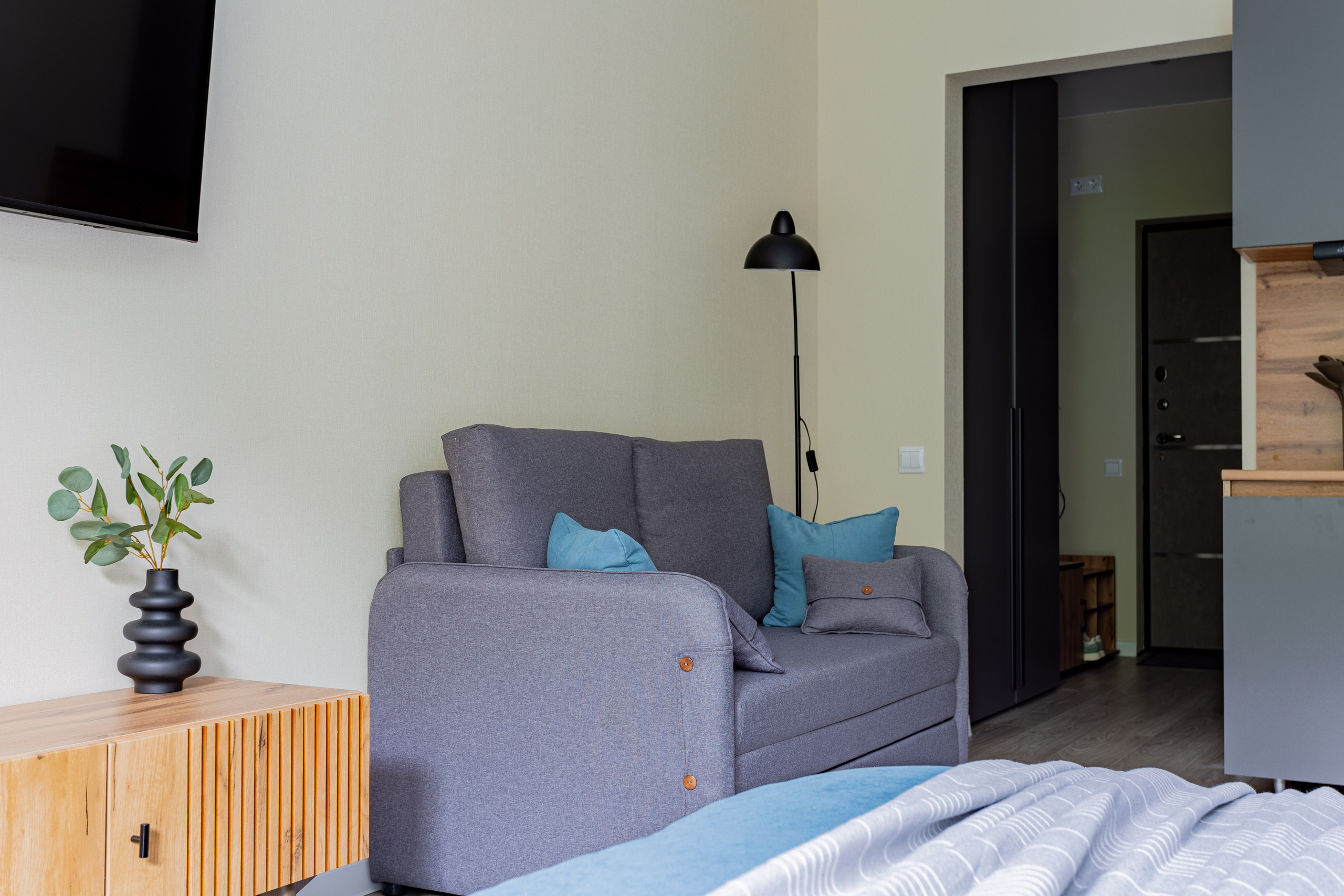 Комплектация студии с ремонтом от застройщика. Интерьерный фотограф. Хоумстейджер. Сочи/Адлер/Красная поляна