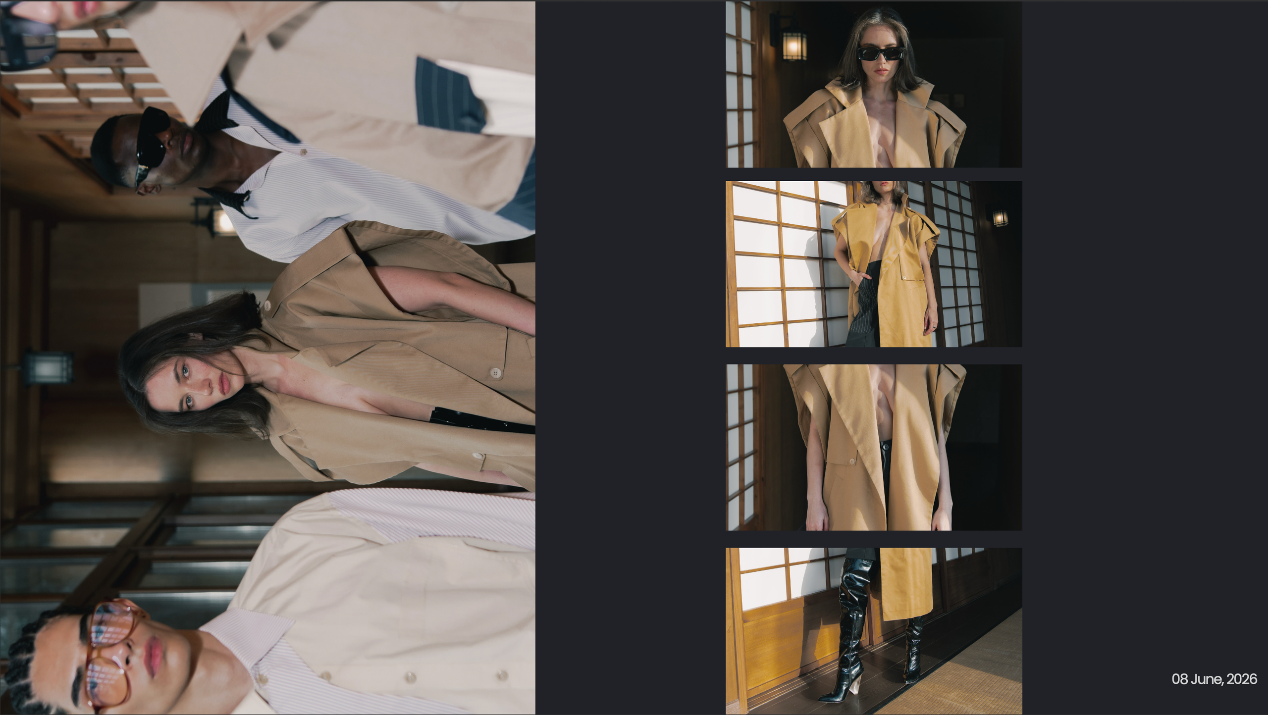 Lookbook layout for Maison Pluie Dubai brand. Elizaveta Filchenko. Fashion-photographer and director