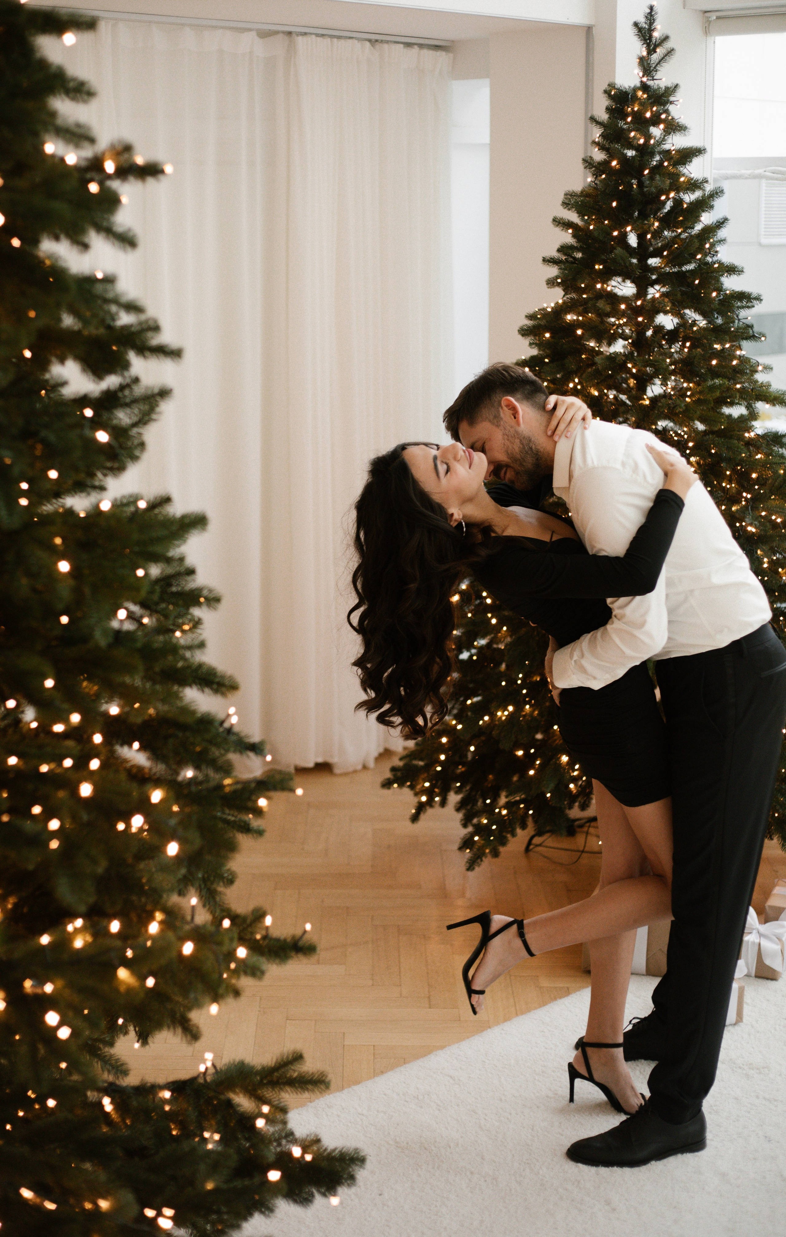 Новогодняя фотосессия для пары. Свадебный и семейный фотограф Анастасия Романова в Москве и Московской области