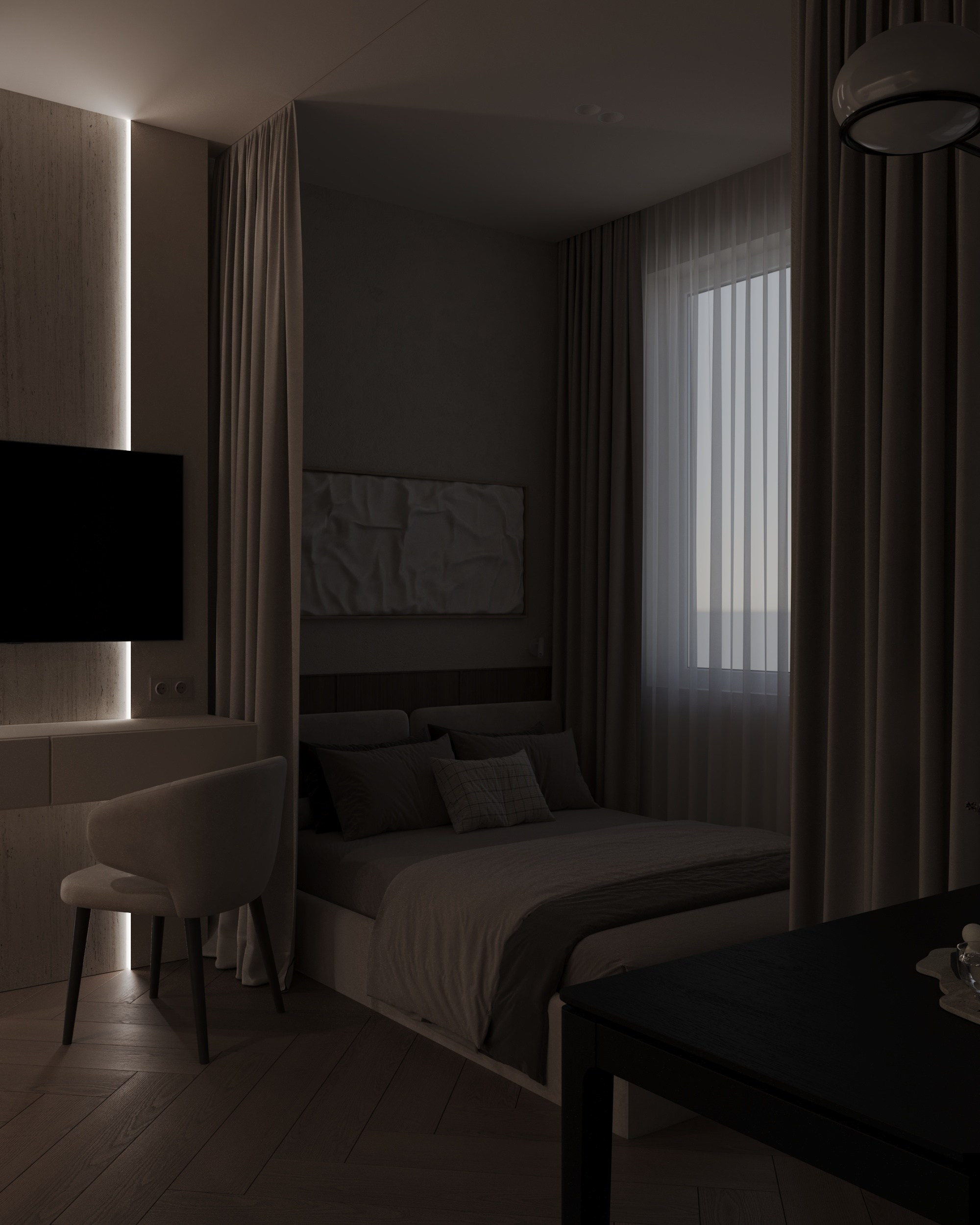 Дизайн-проект студии г. Санкт-Петербург ID Kudrovo. Дизайн интерьеров, 3D визуализации