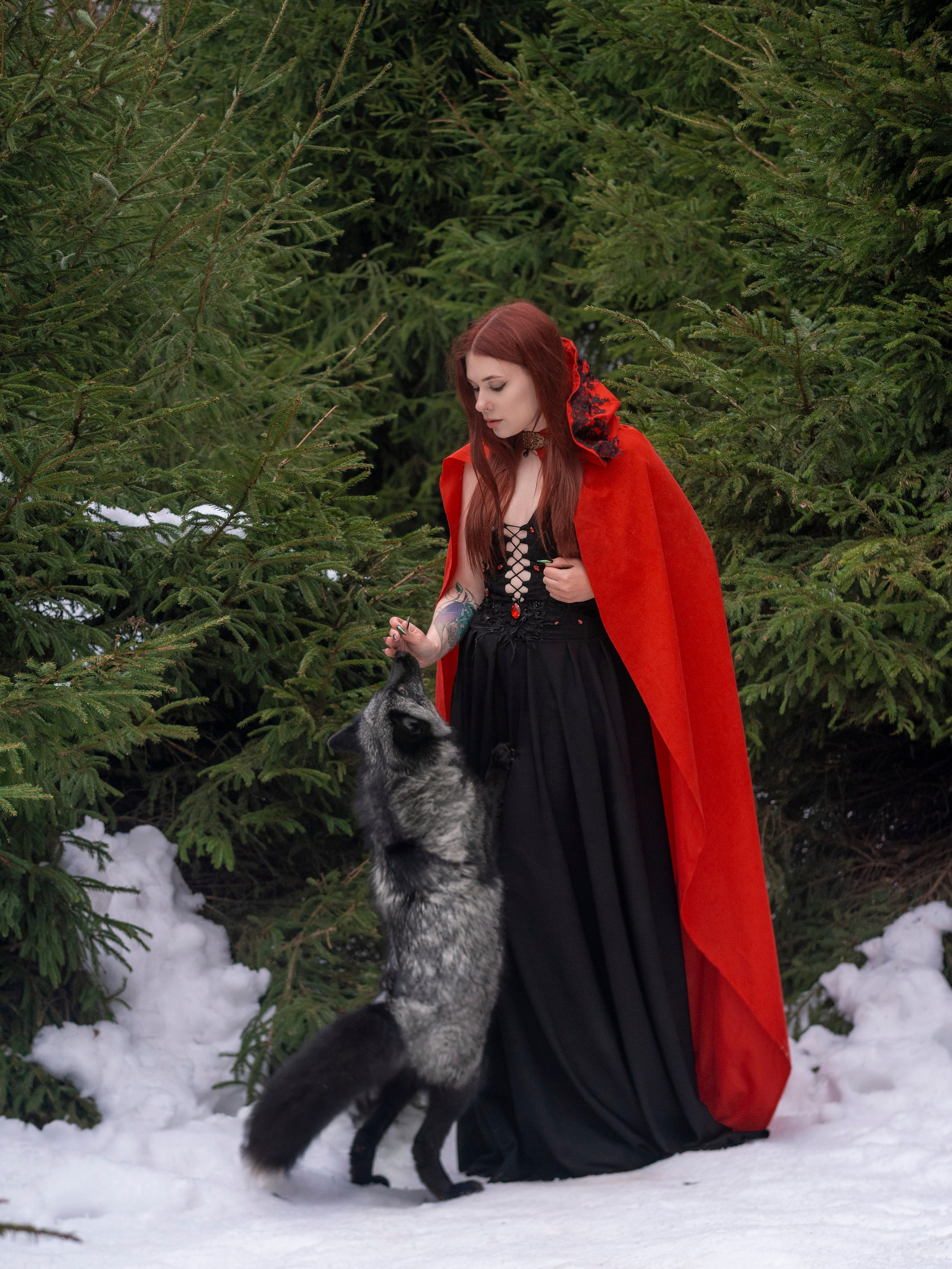 Лина и лис Мигель. Арт фотограф, женский фотограф Москва