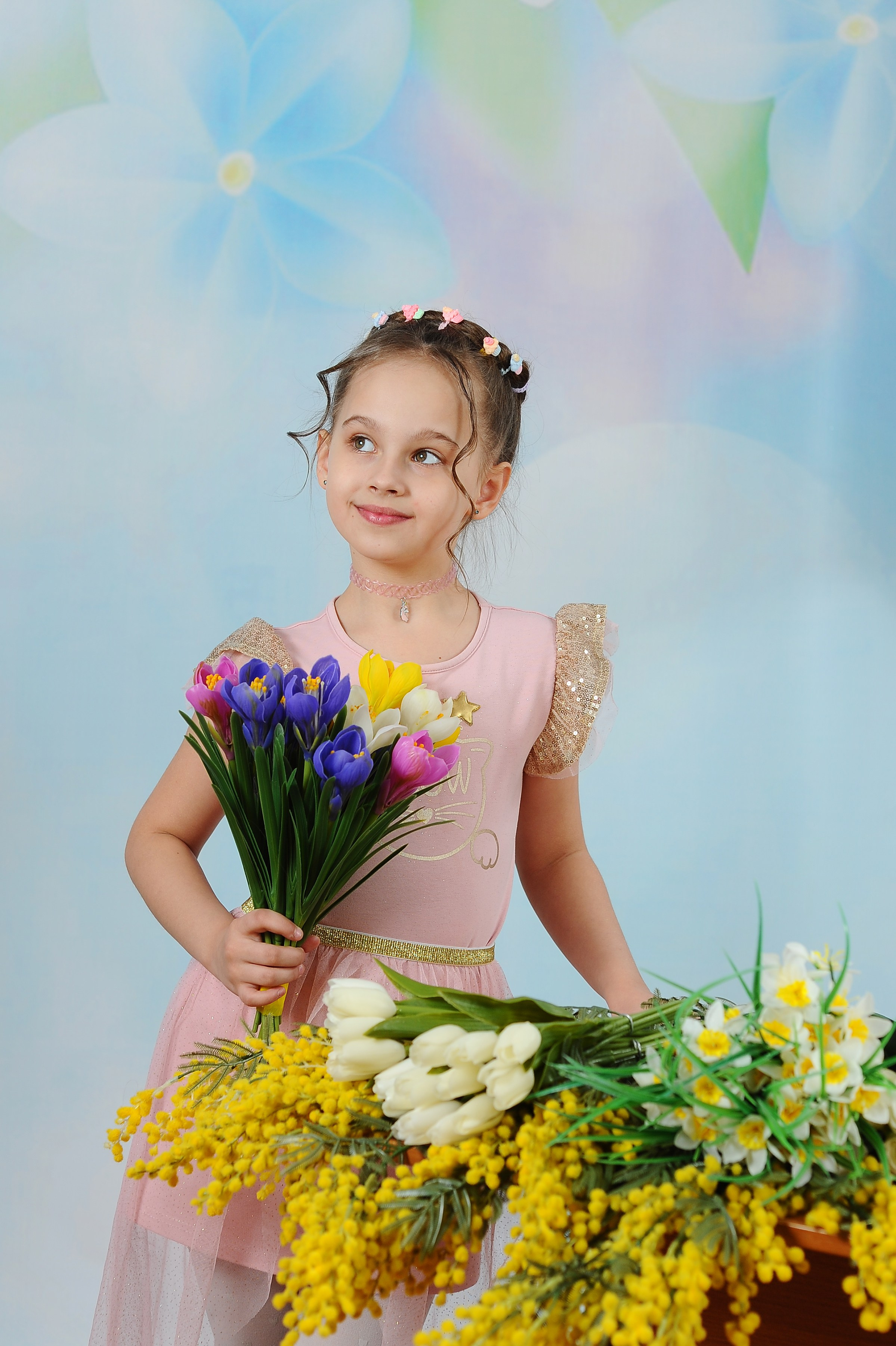 Весенние цветы 25. Детский портрет