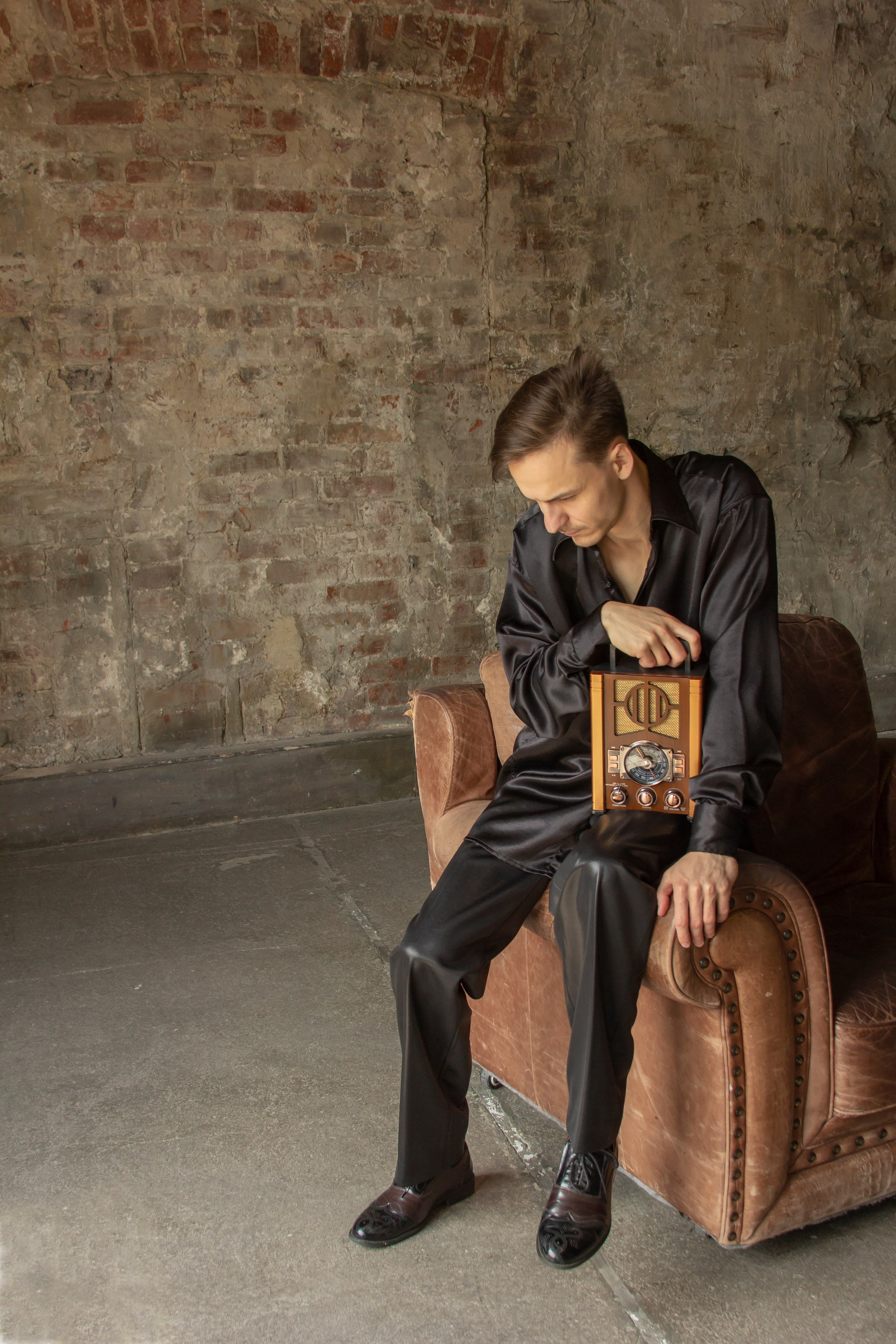 Фотосессия «Черное пальто». Портретный фотограф в Москве и Московской области Гнутиков Сергей