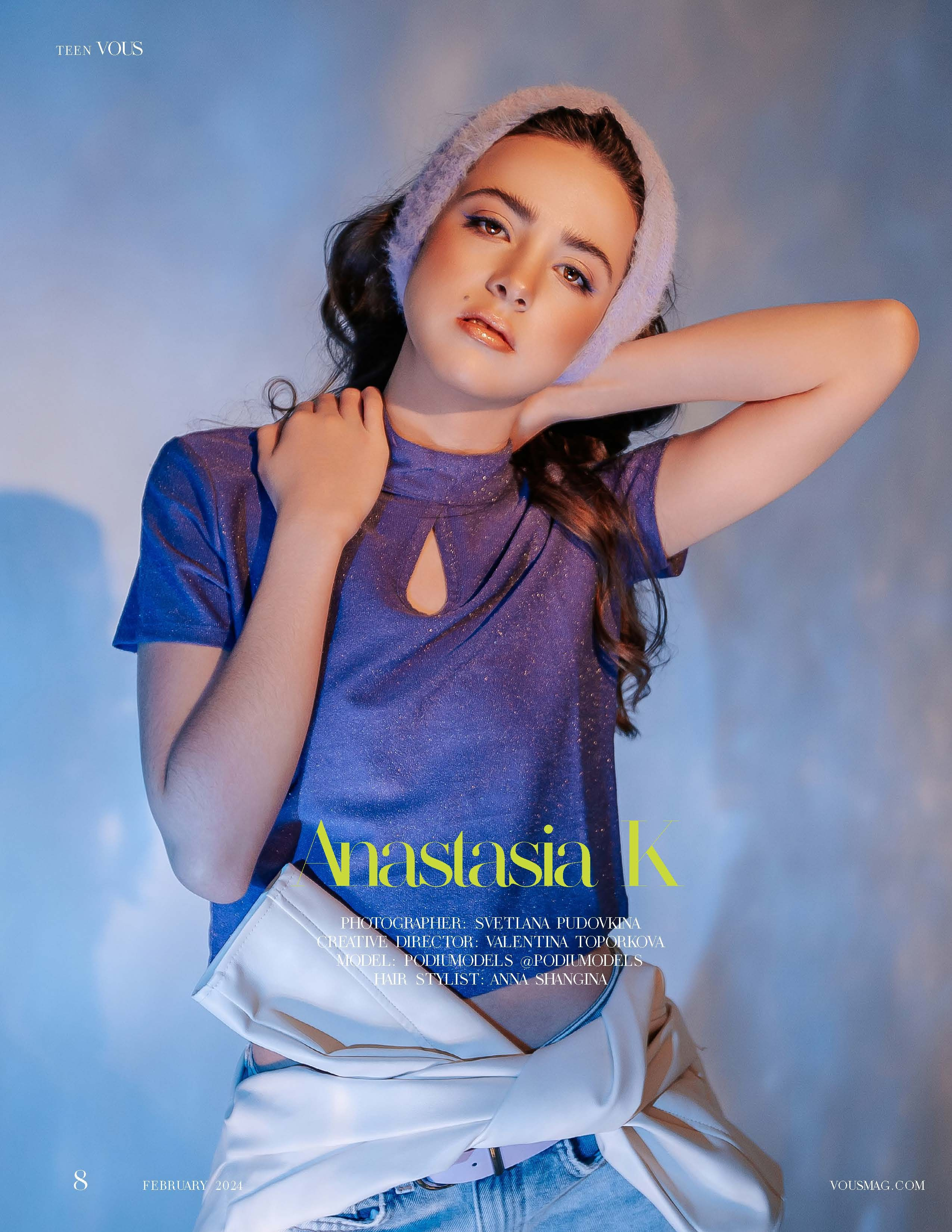 Публикация VOUS MAGAZINE TEEN (PREMIUM Publication Madrid, Spain). Фотограф Тольятти Светлана Пудовкина