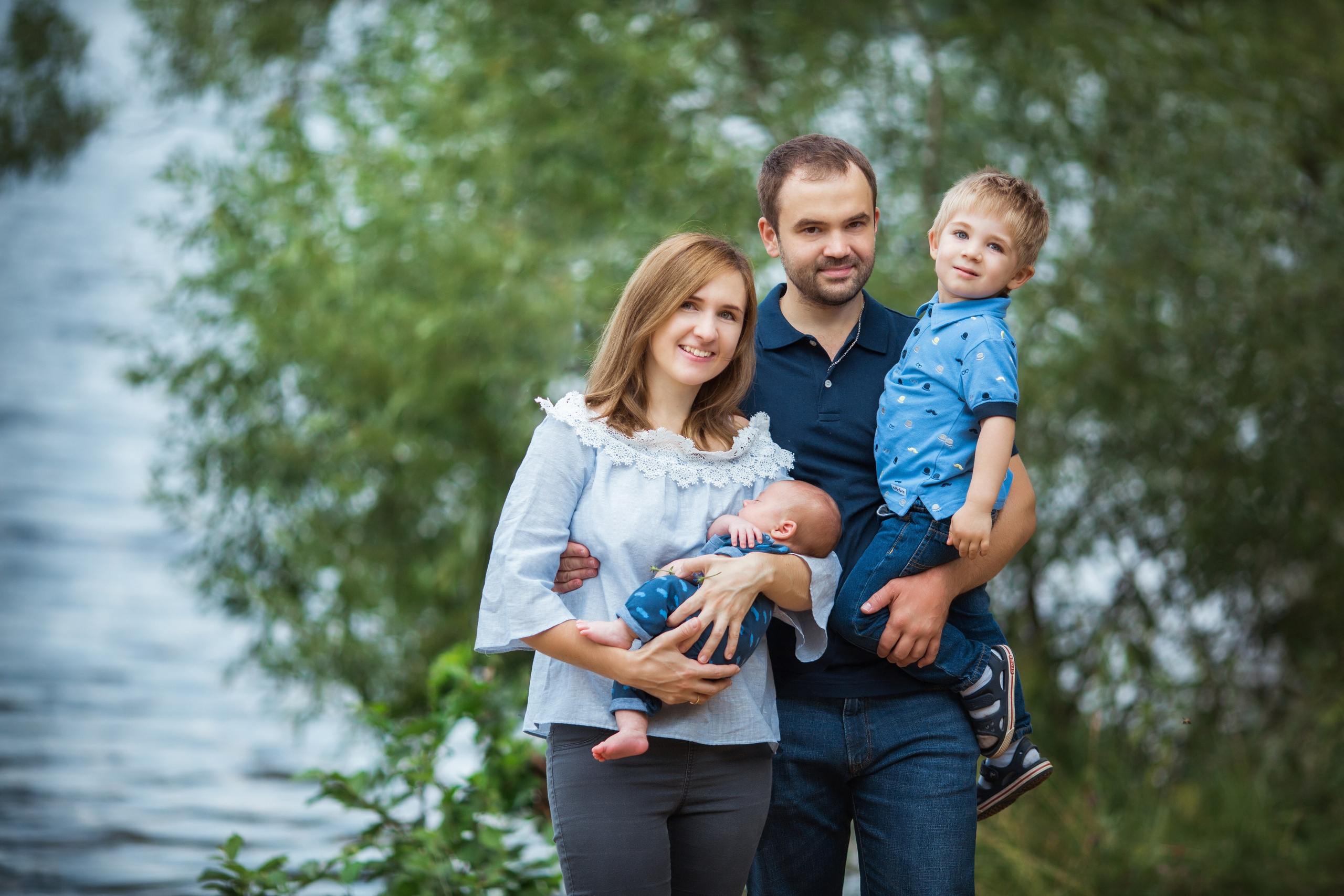 Евгения и семья. Фотограф на Крещение, семейный фотограф в Москве