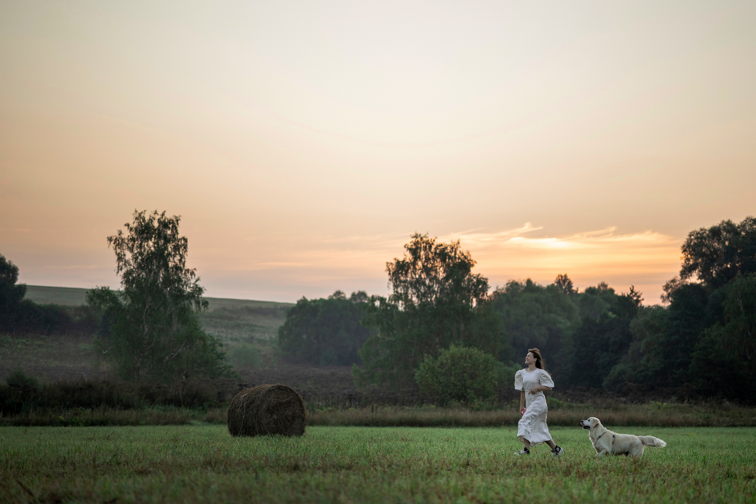 Рассветная съемка с собакой. Анастасия Белаш