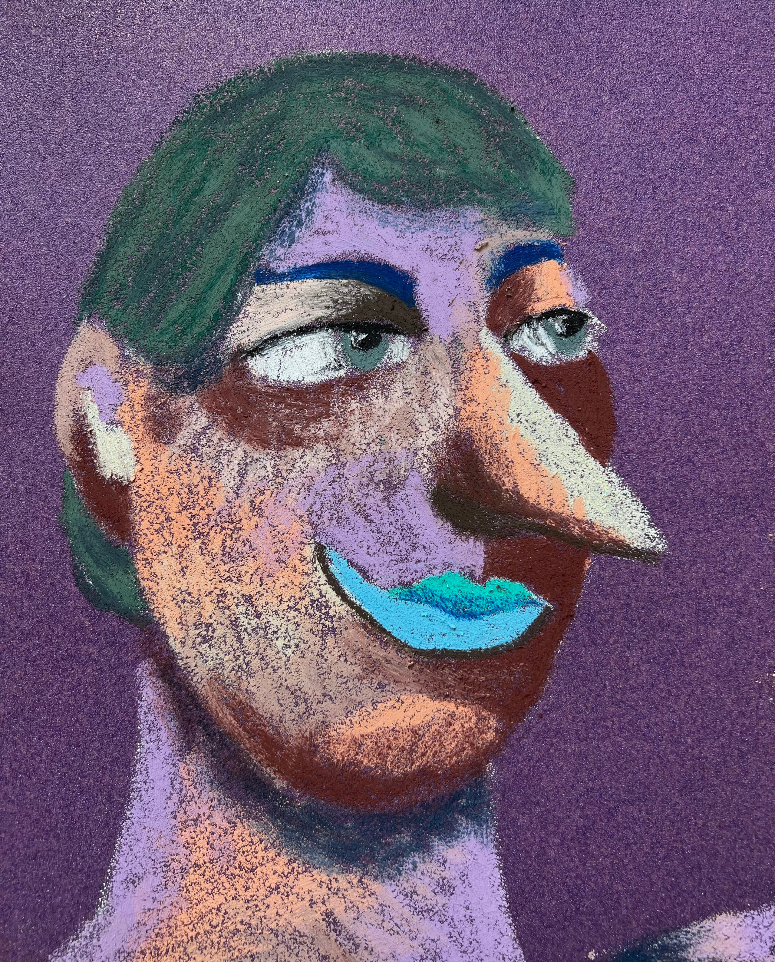 Title: Princess Material: Oil pastel, sandpaper Size: 28 x 23 cm 