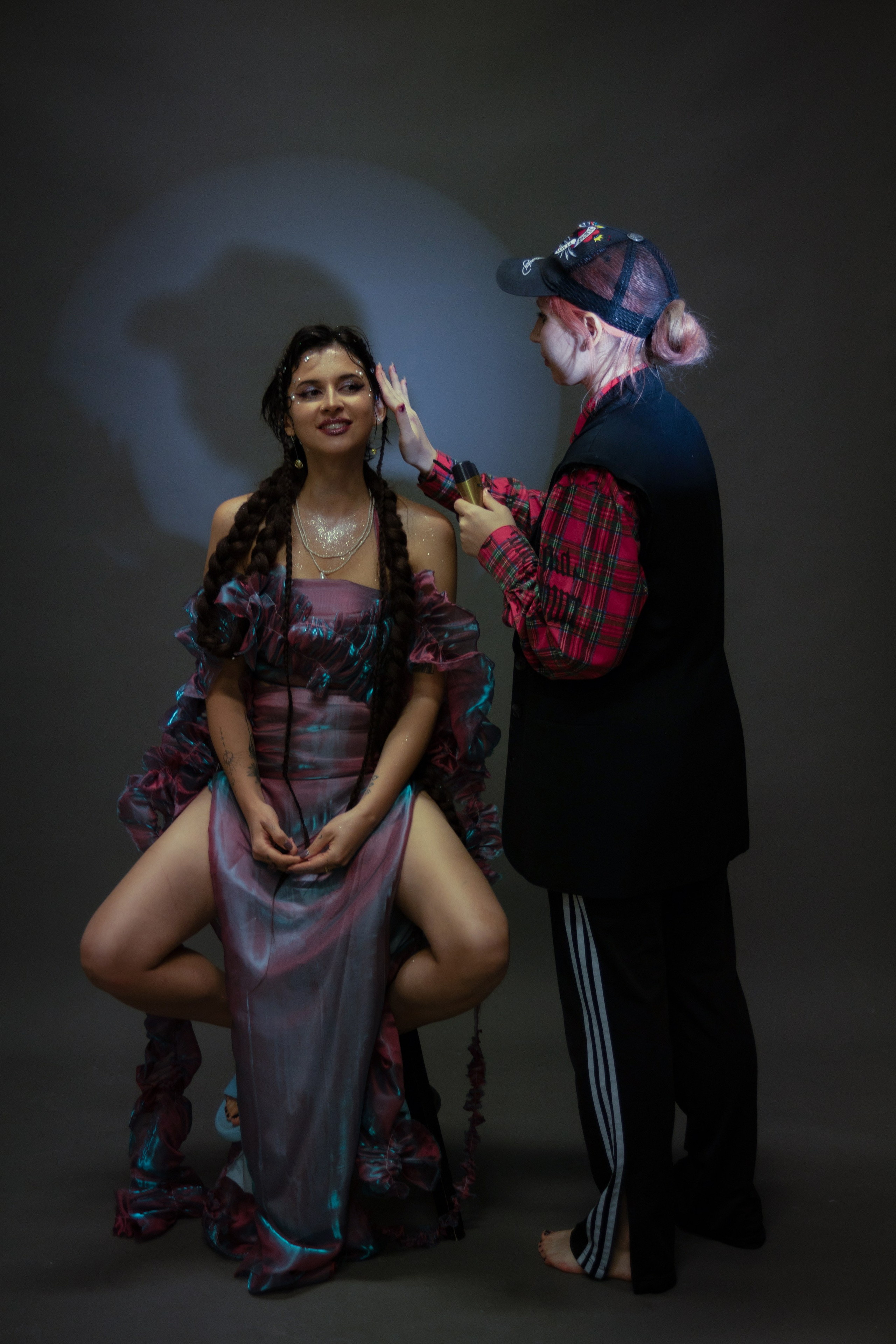 Backstage of the music video. Magic photos