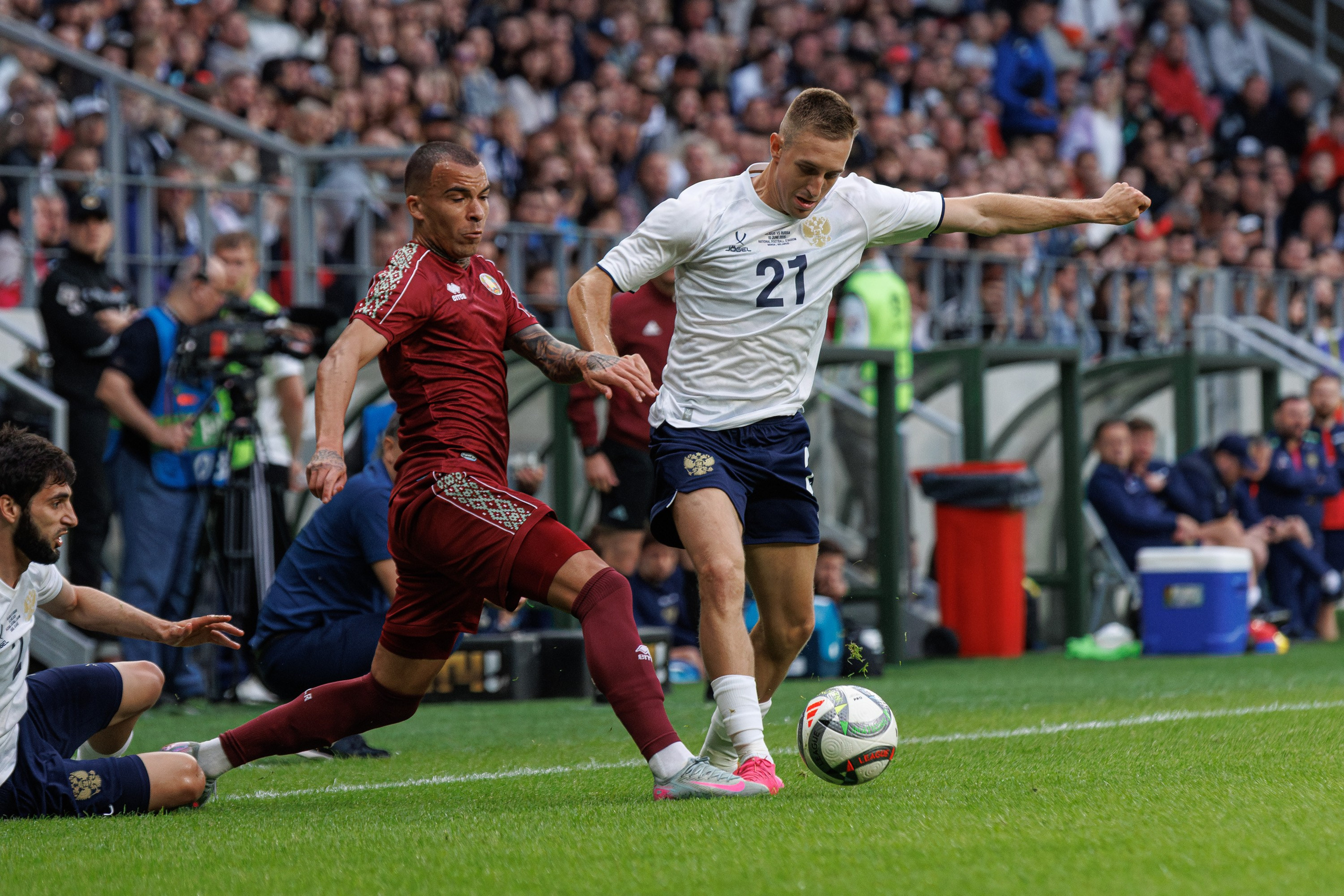 Товарищеский матч Россия — Беларусь. Спортивный фотограф Вадим Добедченков