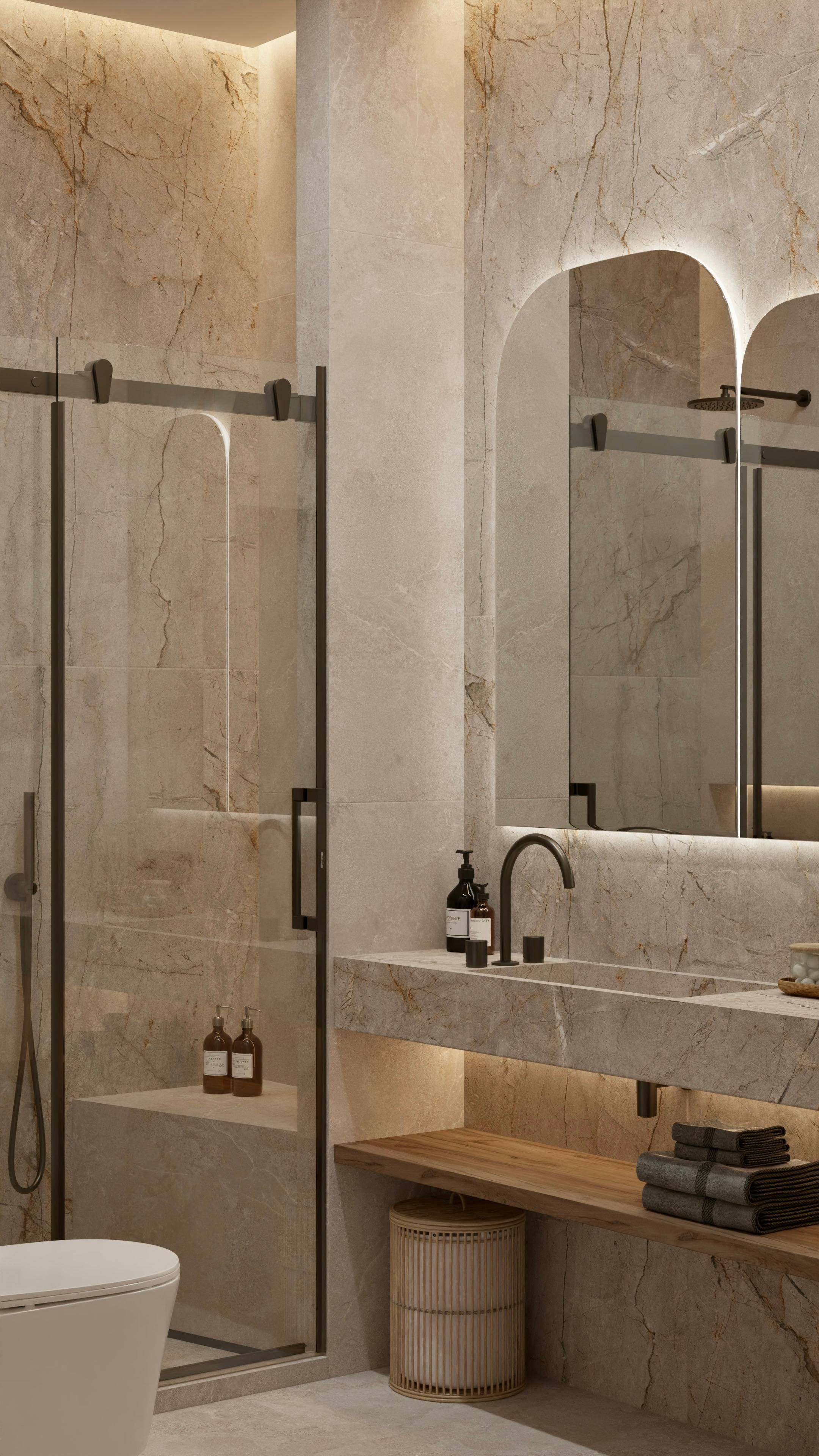 Гостевой санузел в частном доме. DMDesign — студия дизайна интерьеров