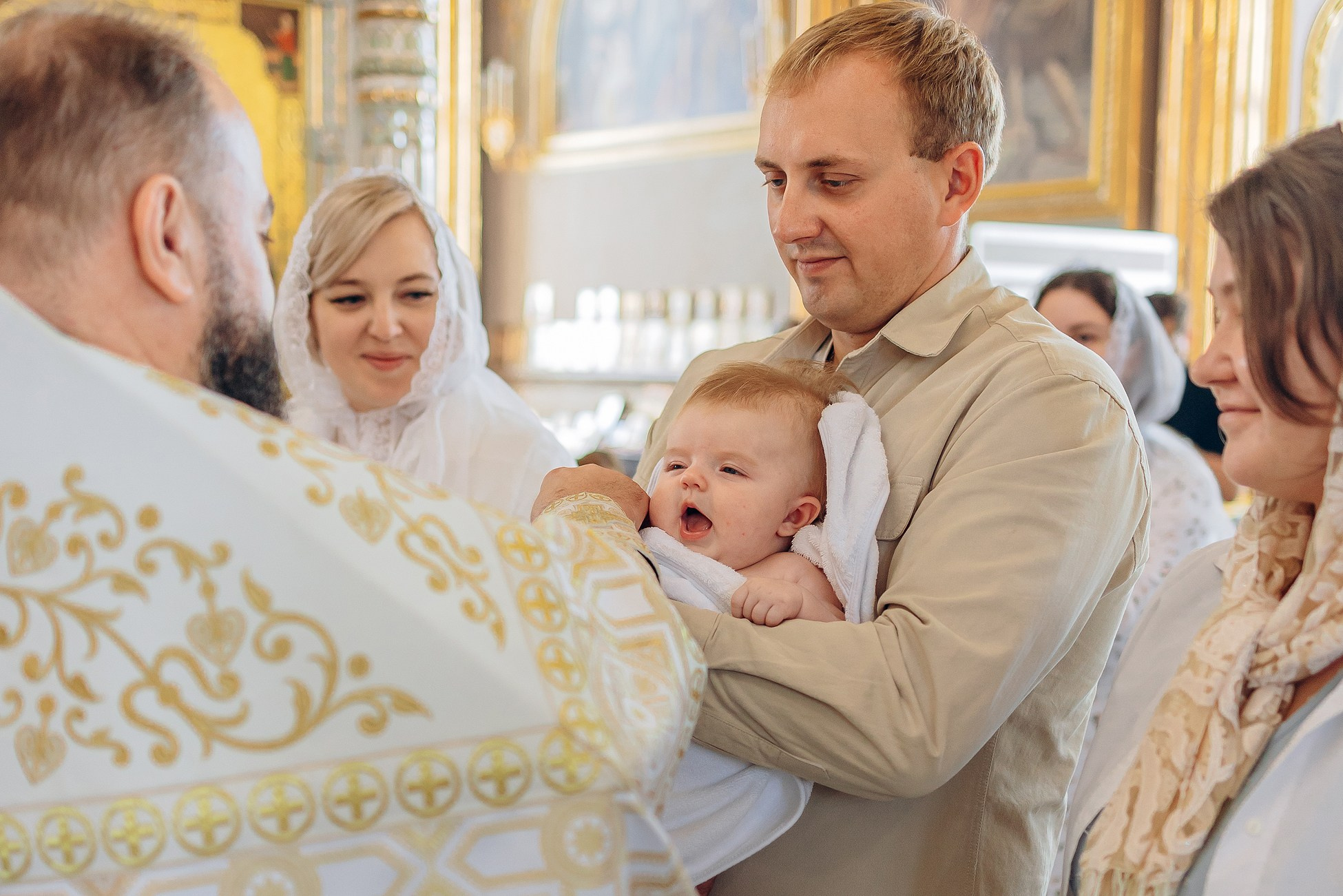 Таинство крещения Марии в Валяевке. Семейный фотограф в Пензе Мария Левина