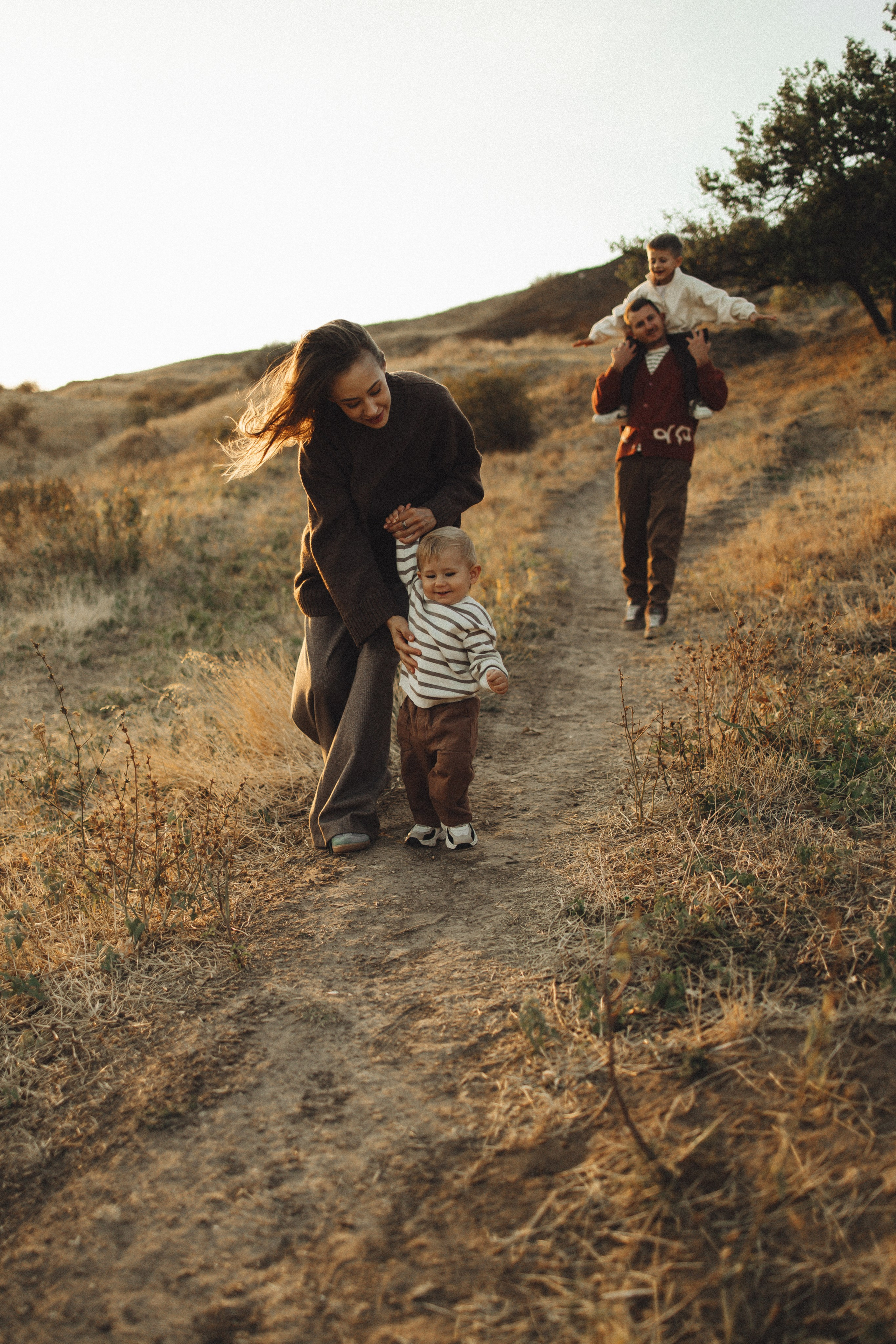 Семейная история, закат в Мержаново. Семейный и детский фотограф, таганрог, ростов-на-дону