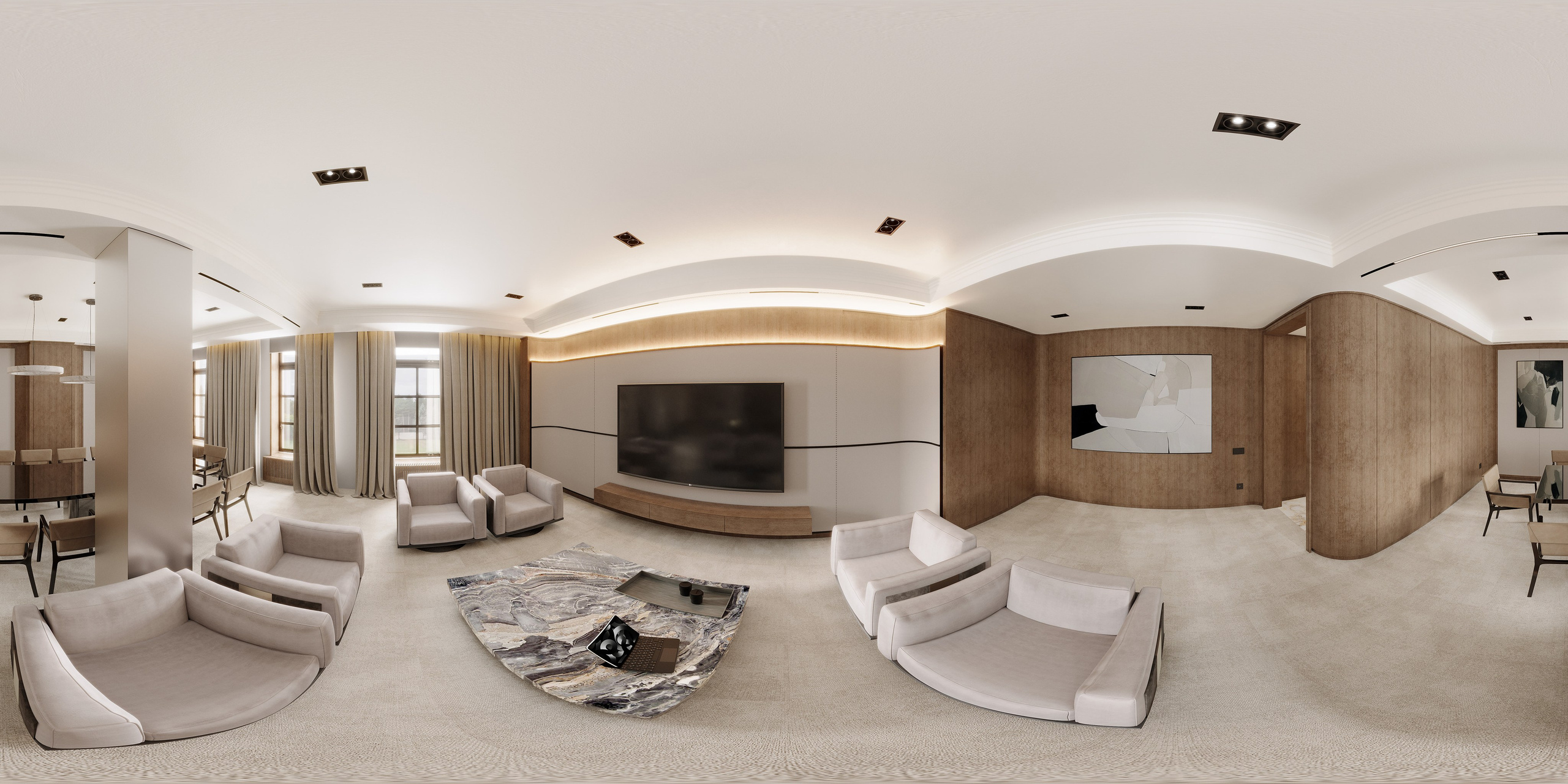 Офисы для DAAS bureau. 3D визуализация интерьера и архитектурной среды