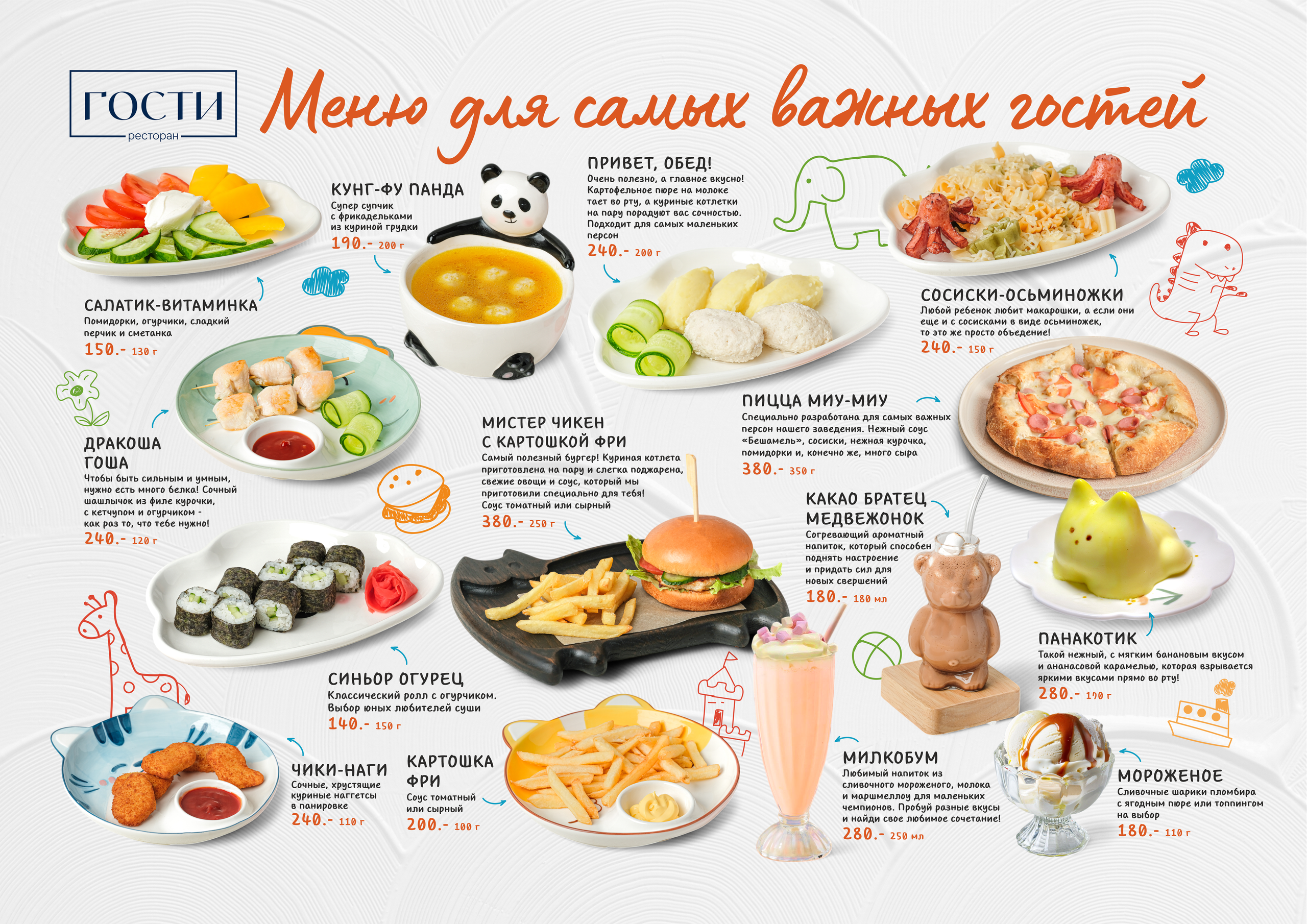 Дизайн меню на заказ