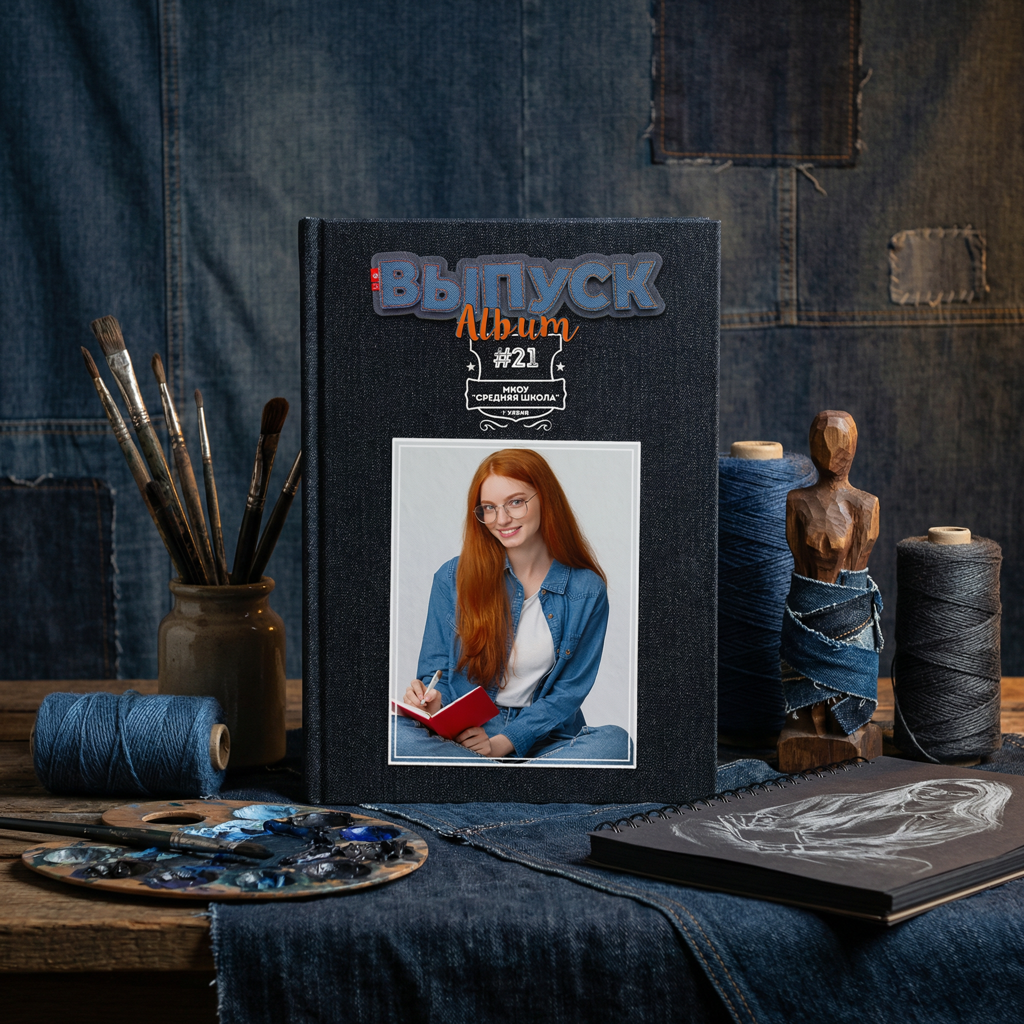 015 Jeans. Дизайны, psd шаблоны школьных и выпускных альбомов и обложек