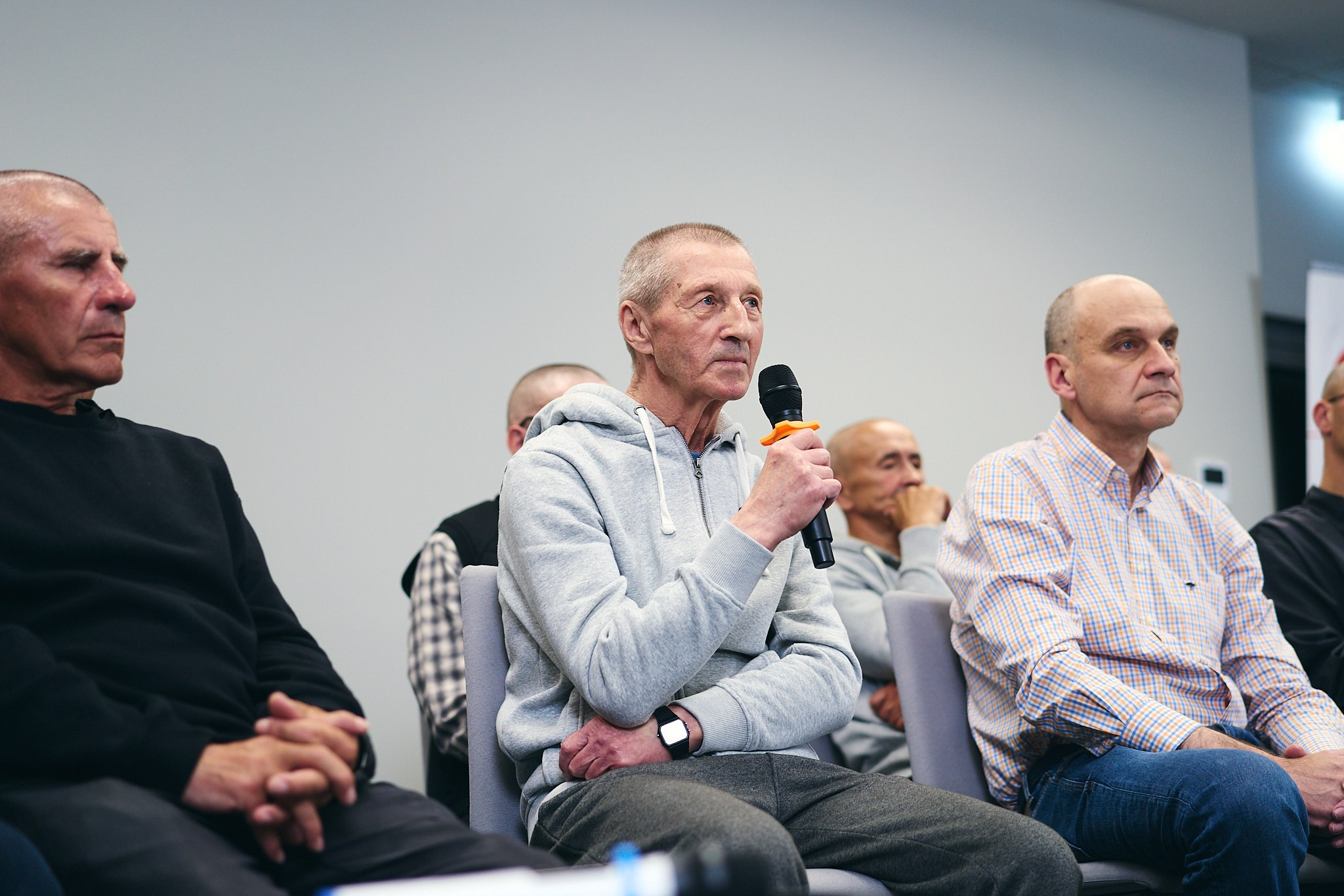 Press conference with Sviatlana Tsikhanouskaya and released political prisoners. Photographer in Vilnius
