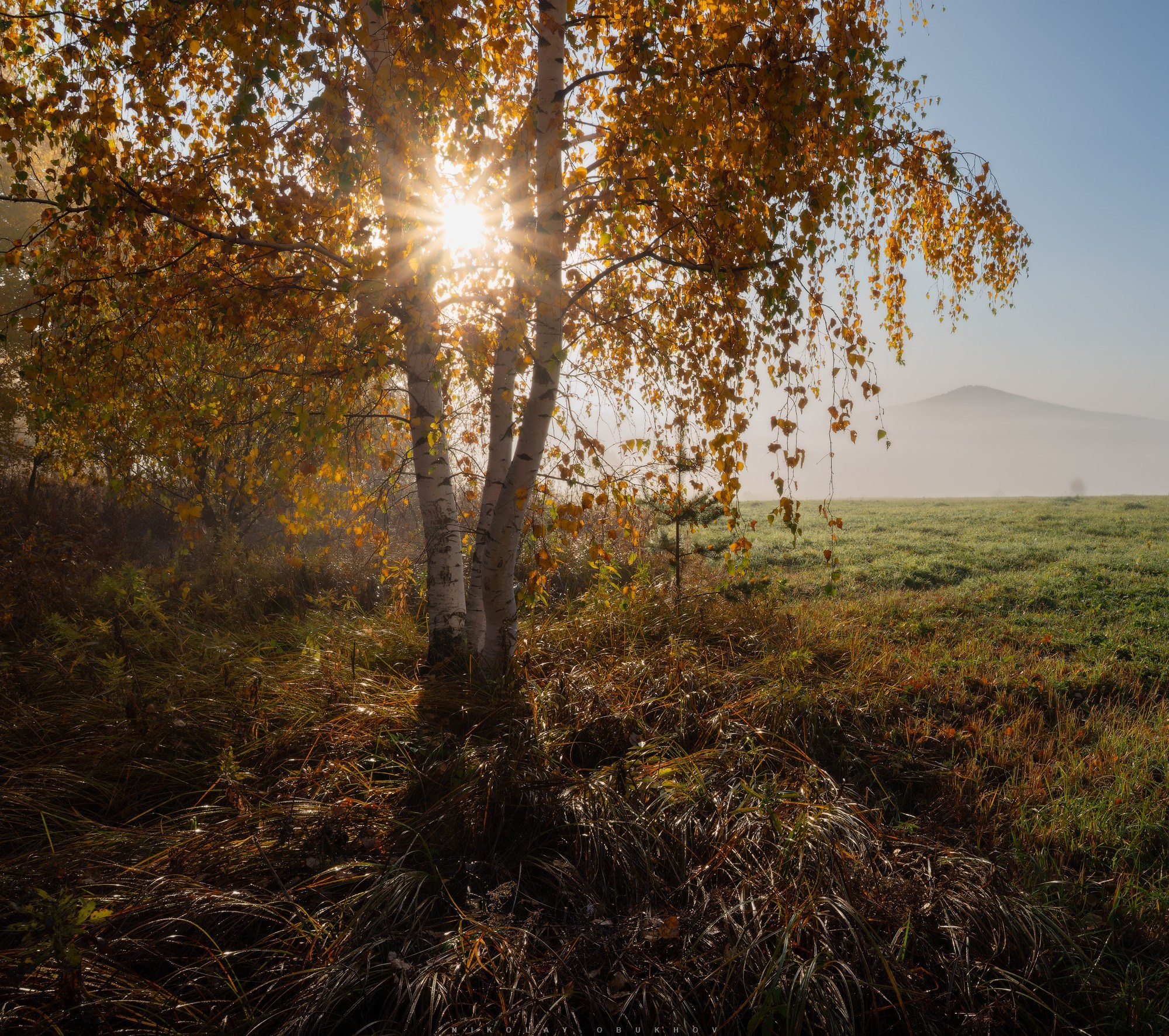 Осенний пейзаж вблизи поселка Черноисточинск в Свердловской области.