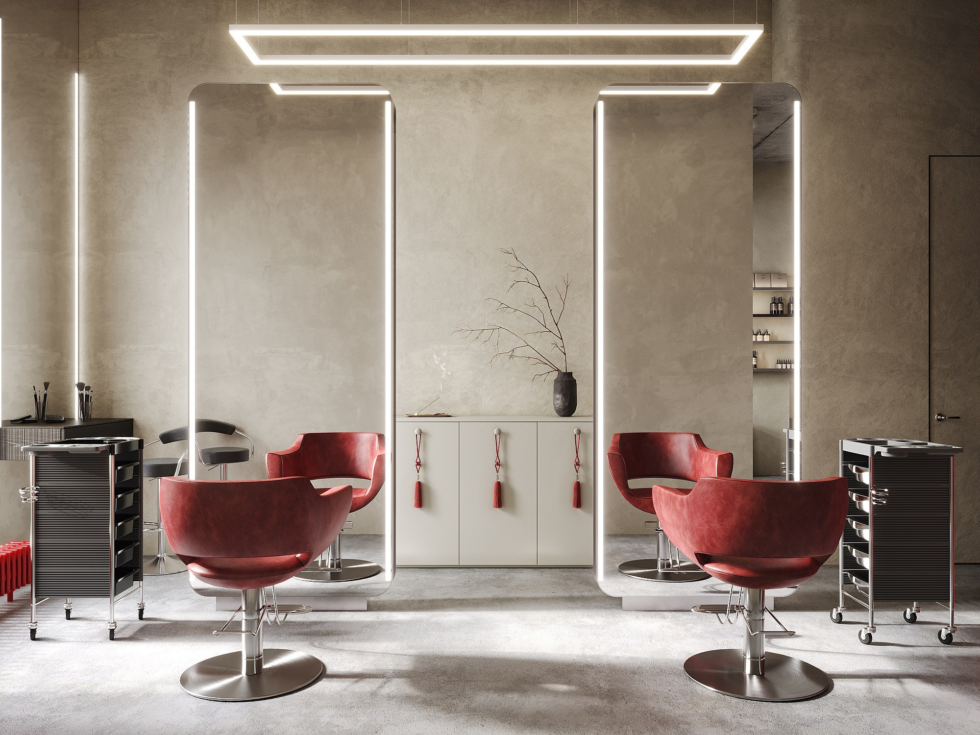 Визуализация интерьера салона красоты. 3Д визуализация интерьеров Кайгородцева Алена