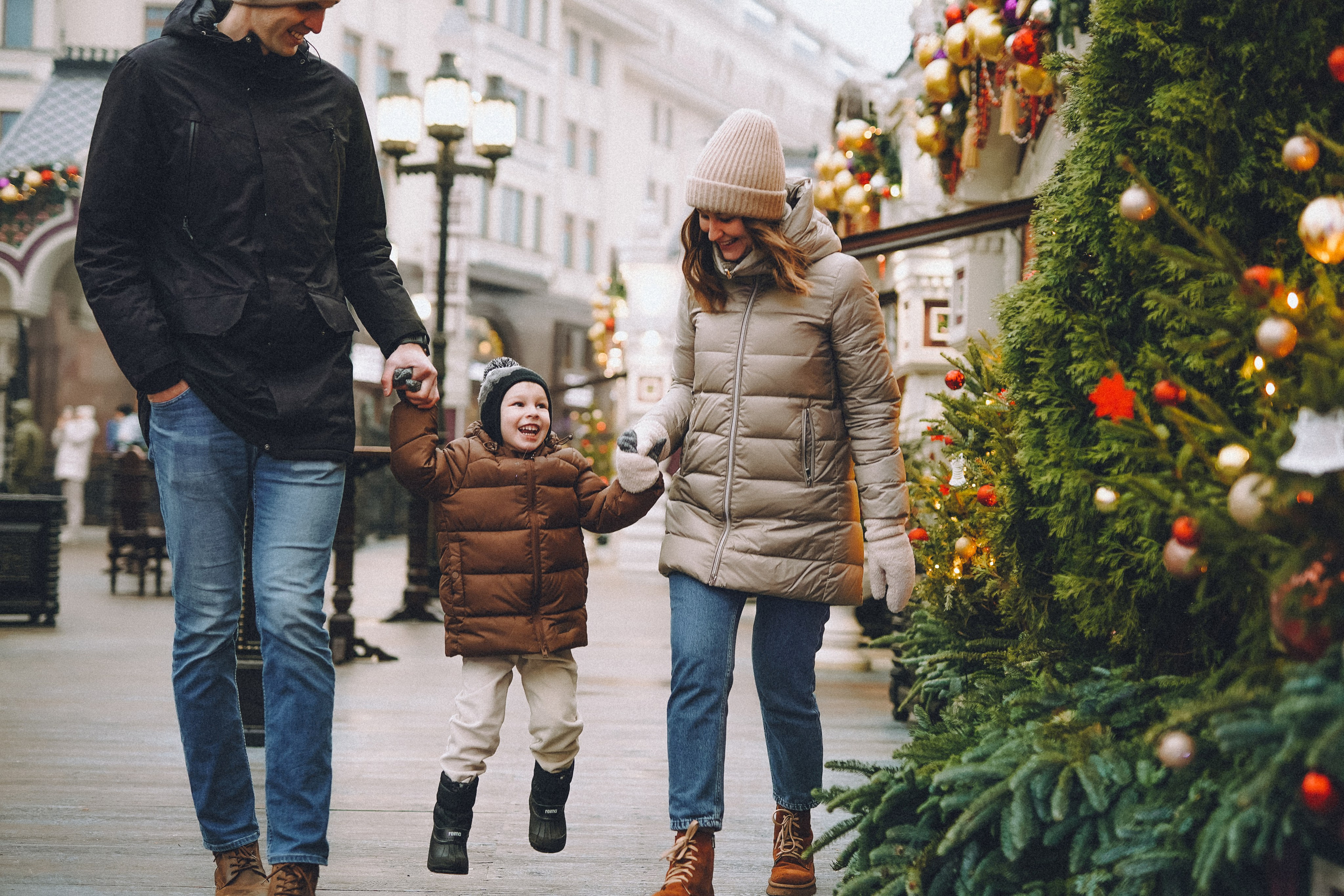 Прогулка по новогодней Москве для Юли, Жени и Вани. Фотограф Наталья Колганова