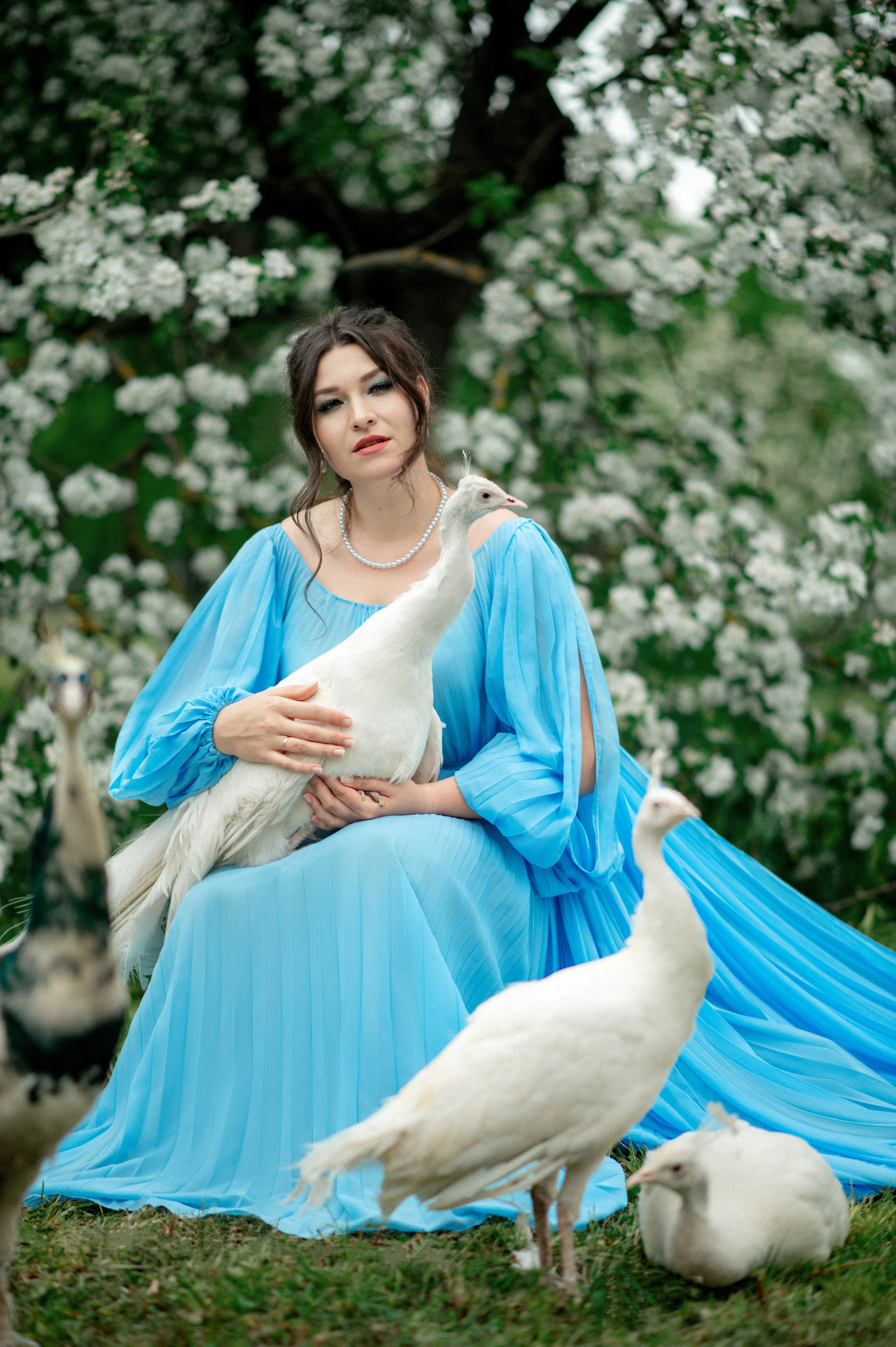 Алена. Съемка с павлинами. Фотограф в Санкт-Петербурге Ковалева Елизавета