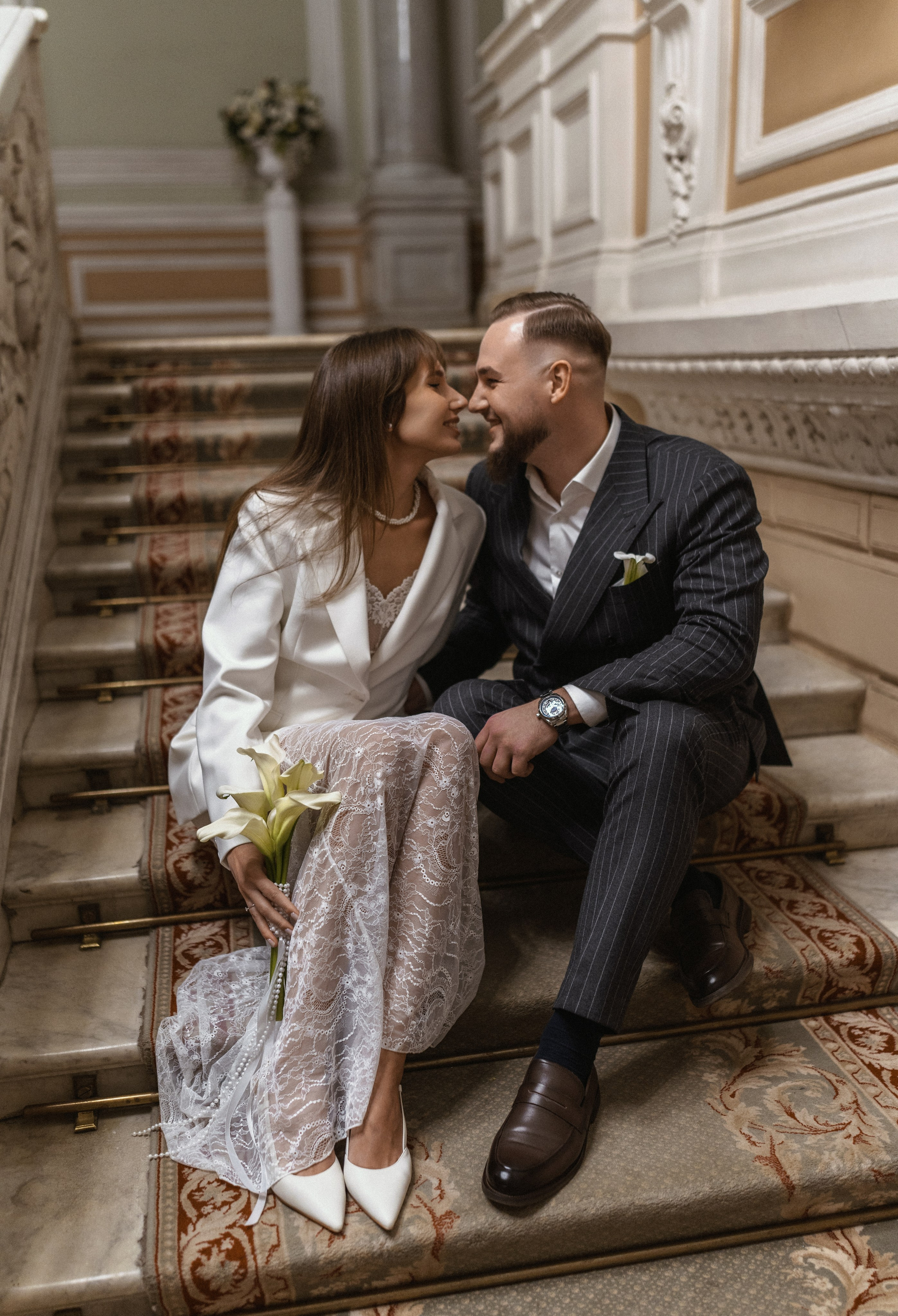 Свадебная фотосессия в Санк-Петербурге. Дворец Бракосочетания №1. Английская набережная, 28. Роспись в 1 Дворце.