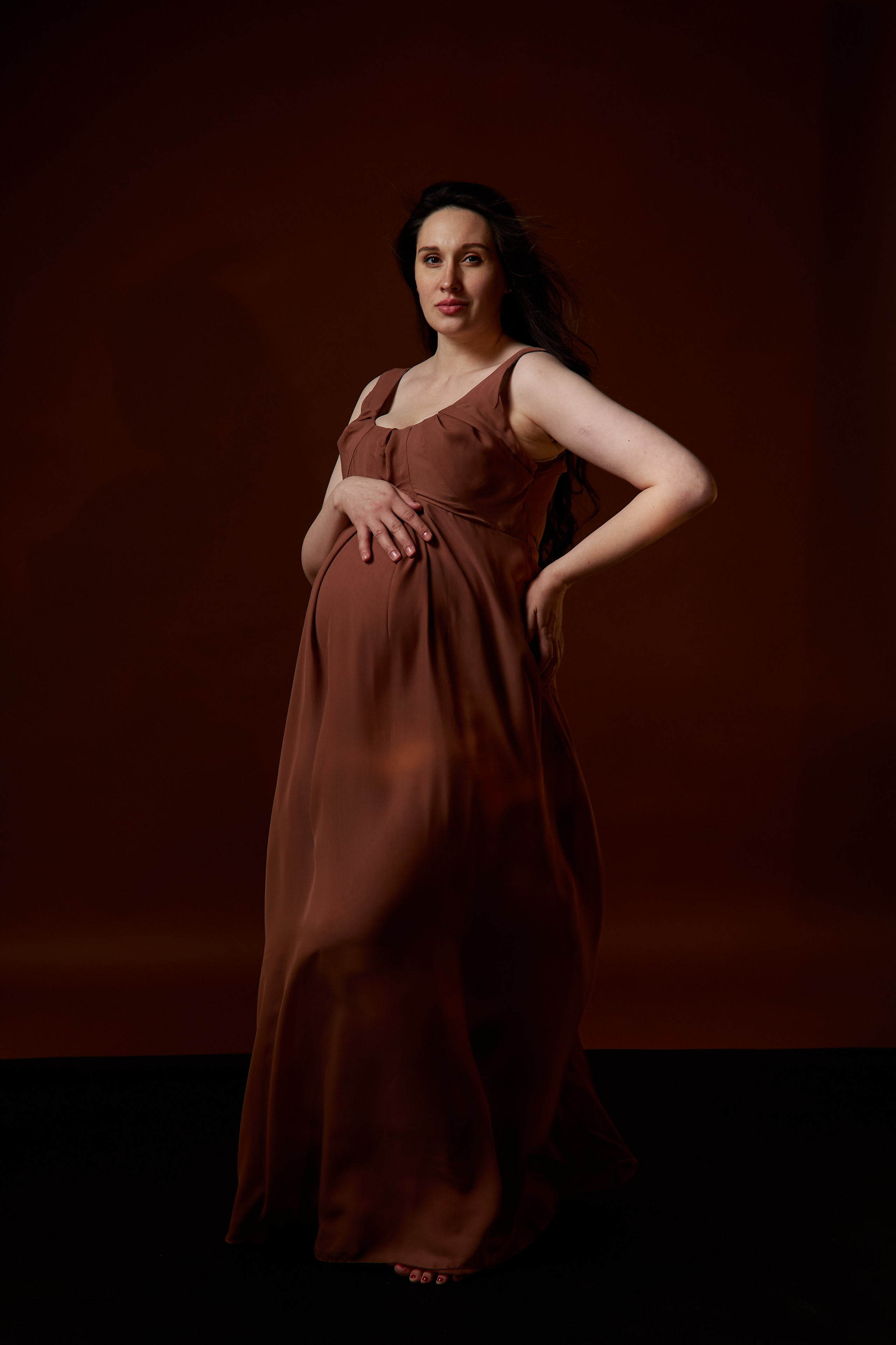 Первые кадры в день съёмки беременной Насти