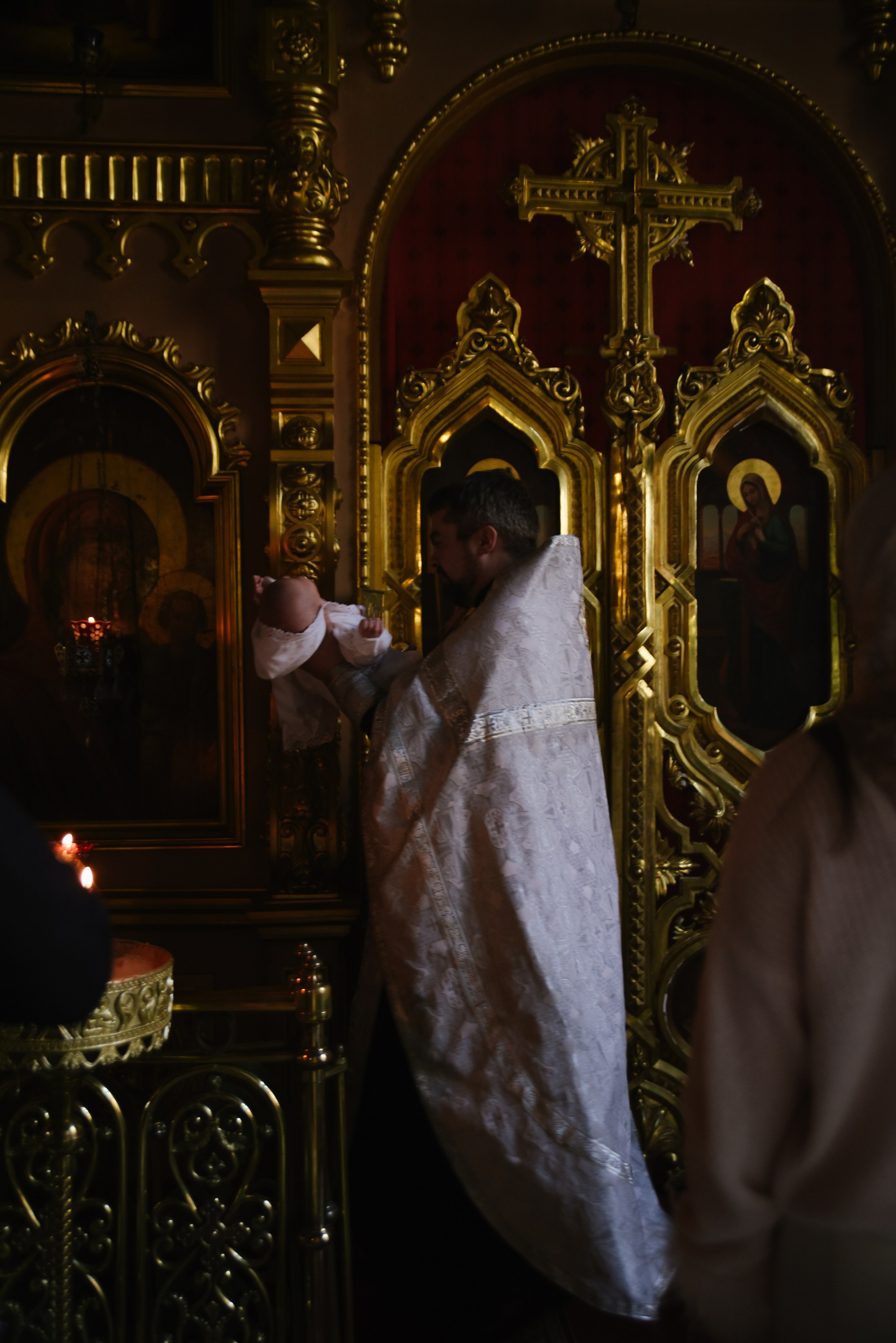 Таинство крещения Савва Храм Воскресения Словущего в Даниловской Слободе. Фотограф Лола Волна, город Москва