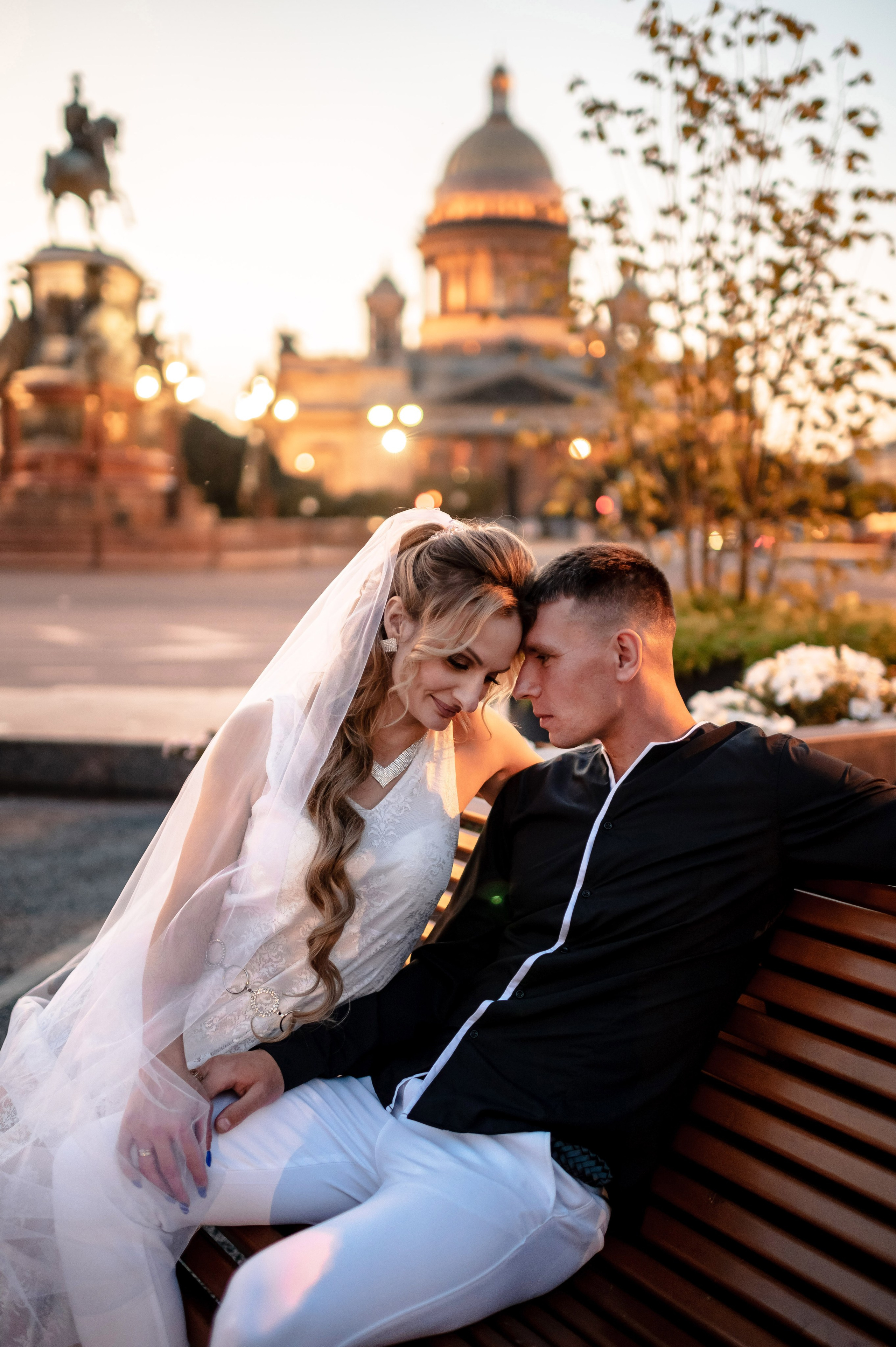 Екатерина и Андрей (свадебная фотосессия в вечернем Петербурге). Портретный, семейный и свадебный фотограф в Санкт-Петербурге и в Пушкине Ширяев Денис