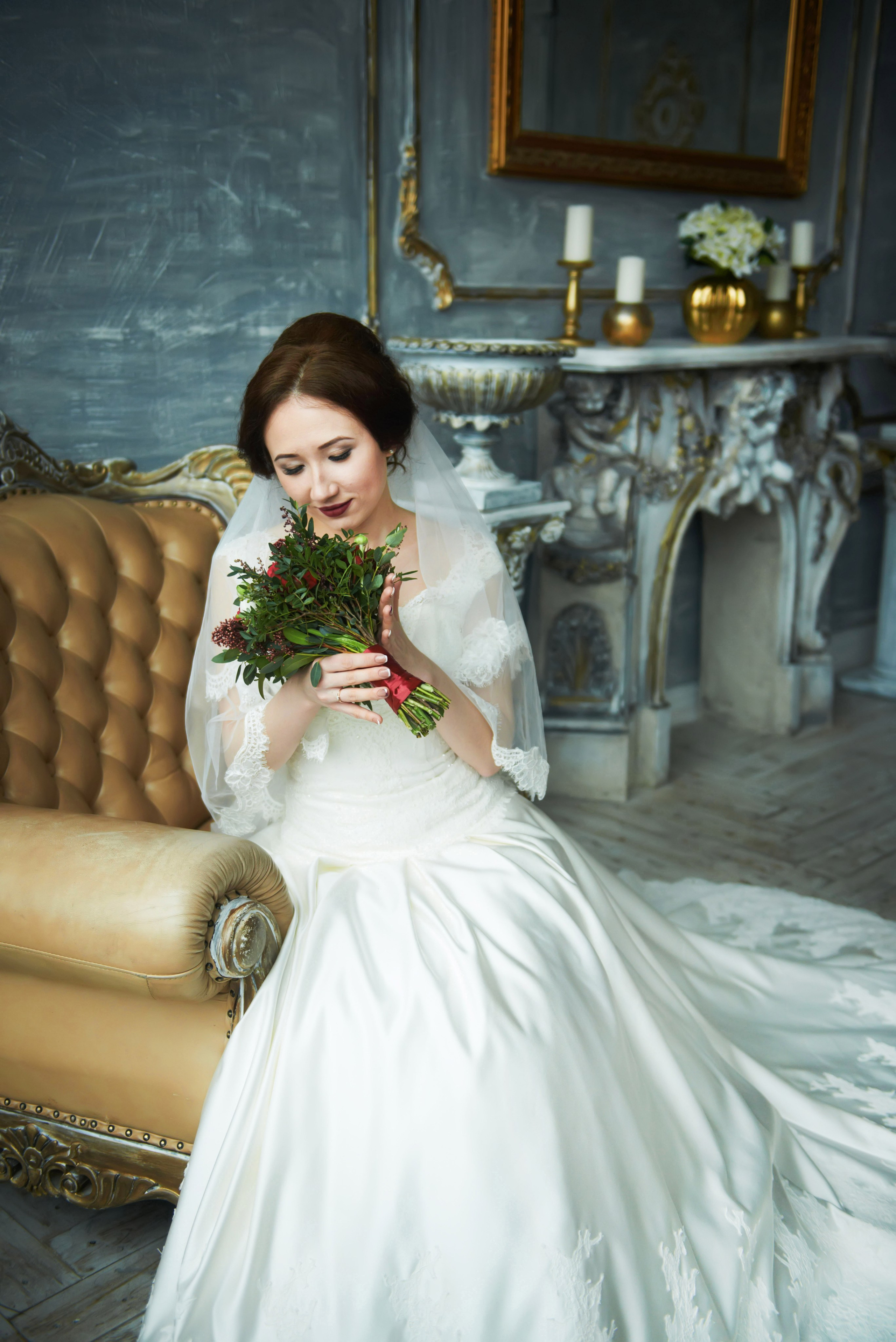 Индира и Дмитрий (свадебная фотосессия в Ботаническом саду и в фотостудии). Портретный, семейный и свадебный фотограф в Санкт-Петербурге и в Пушкине Ширяев Денис