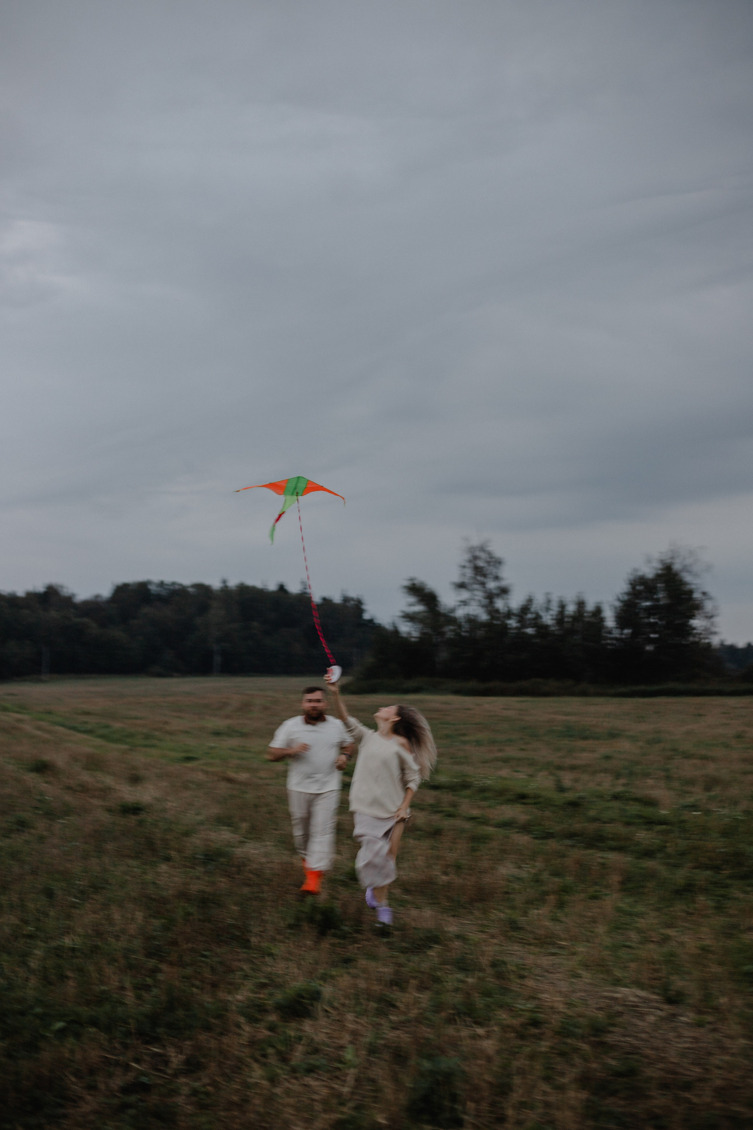 В стогах сена :)