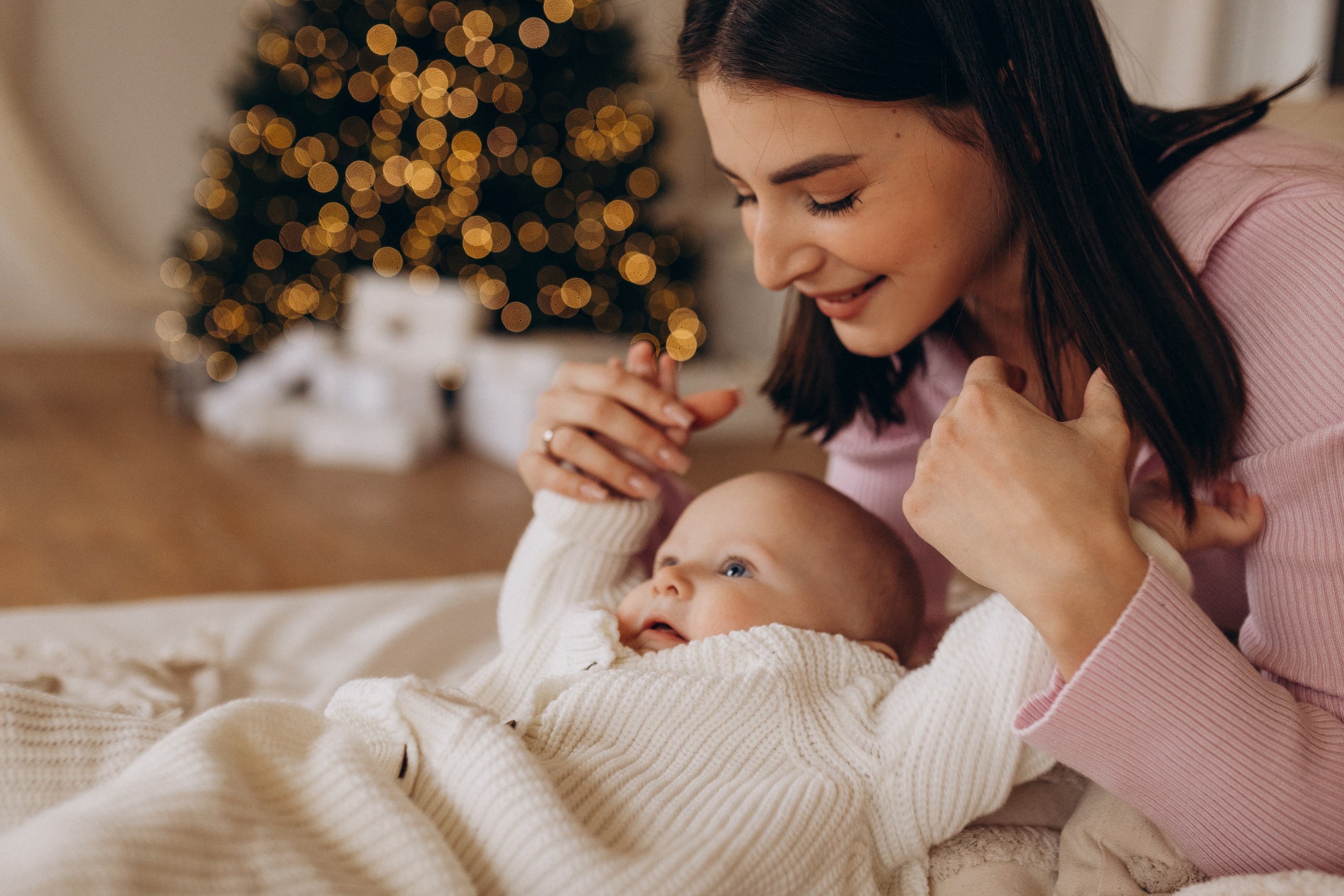 Новогодняя фотосессия с малышкой в студии. Семейный фотограф в Самаре Елена Ефимова