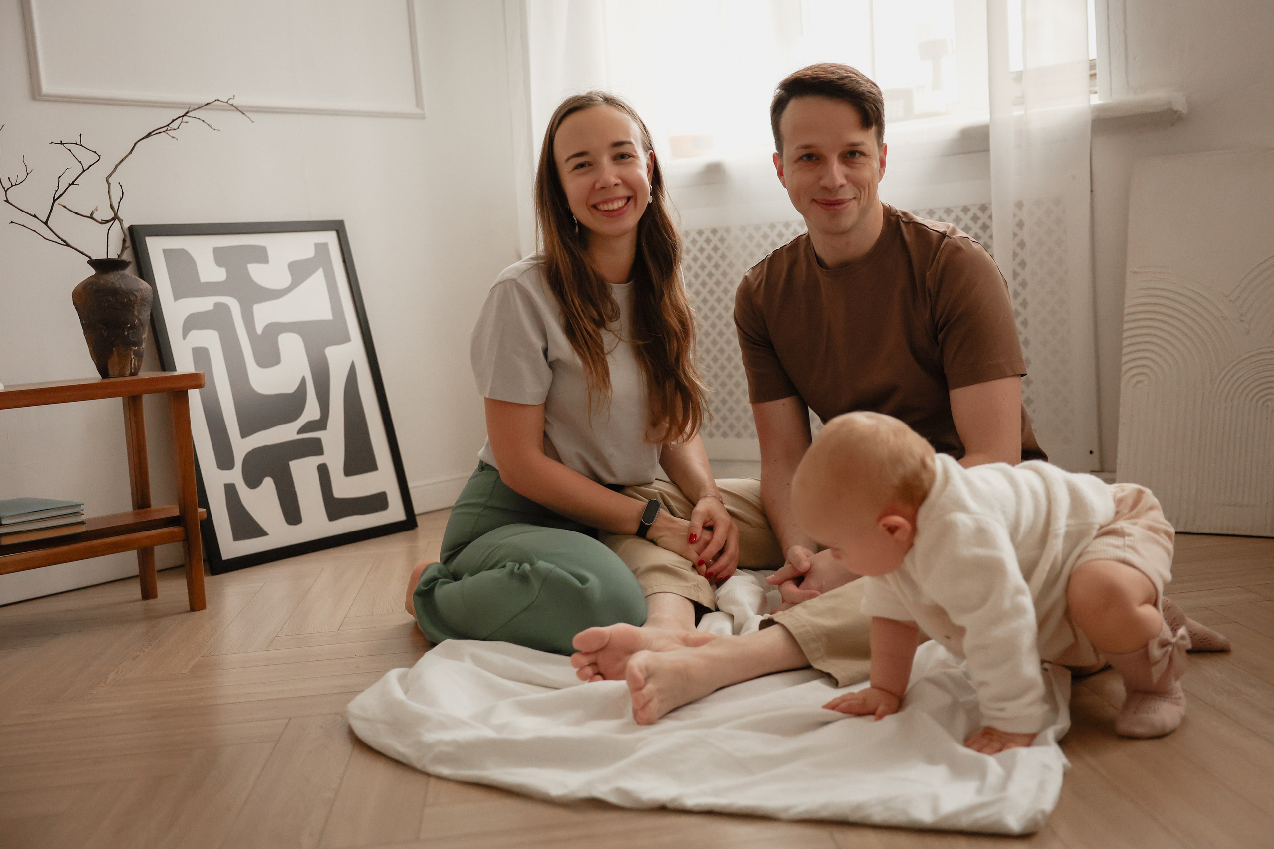 Малышка Ми с родителями. Ваш семейный newborn и lifestyle фотограф в СПБ Наталья Журавлева