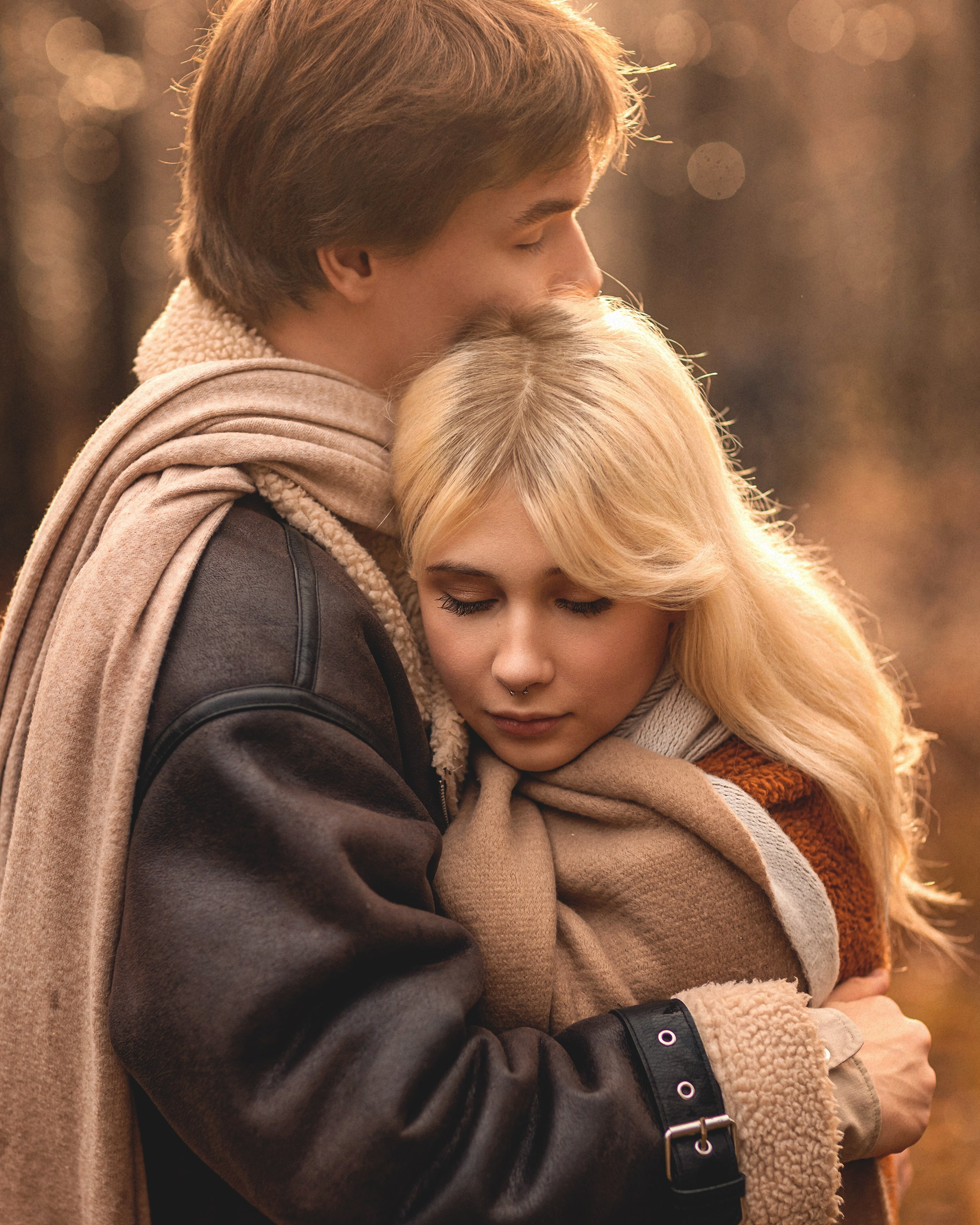 Осенняя лавстори. Детский и семейный фотограф Елена Михайлова в Москве