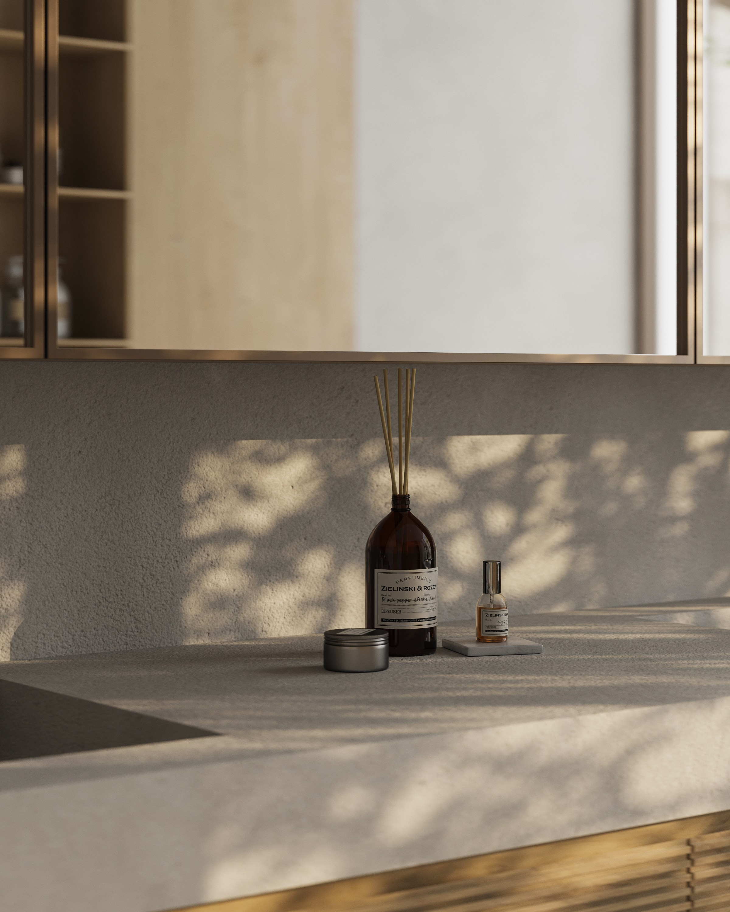 Санузел с видом на внутренний двор. 3D визуализатор