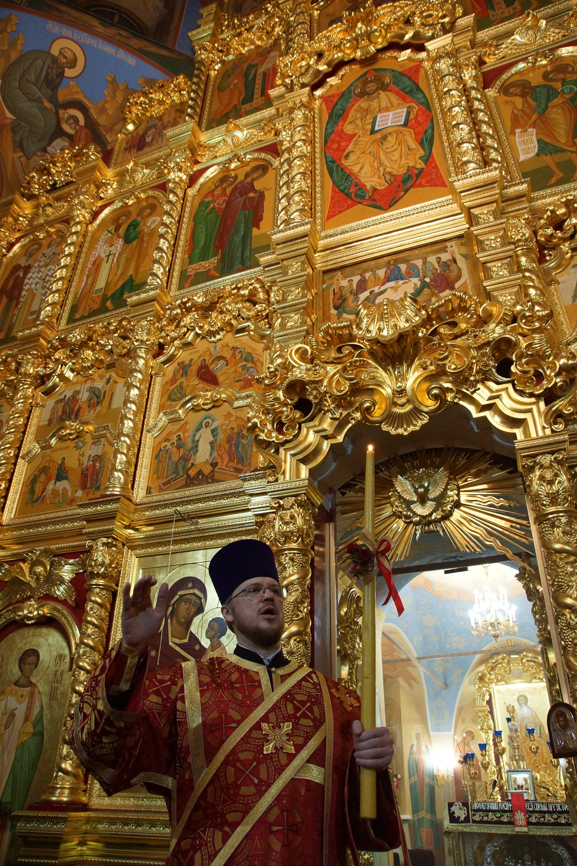 Антоний Смолин, протодидакон, Пасха, Иркутск, 2018, кафедральный, собор, Богоявления