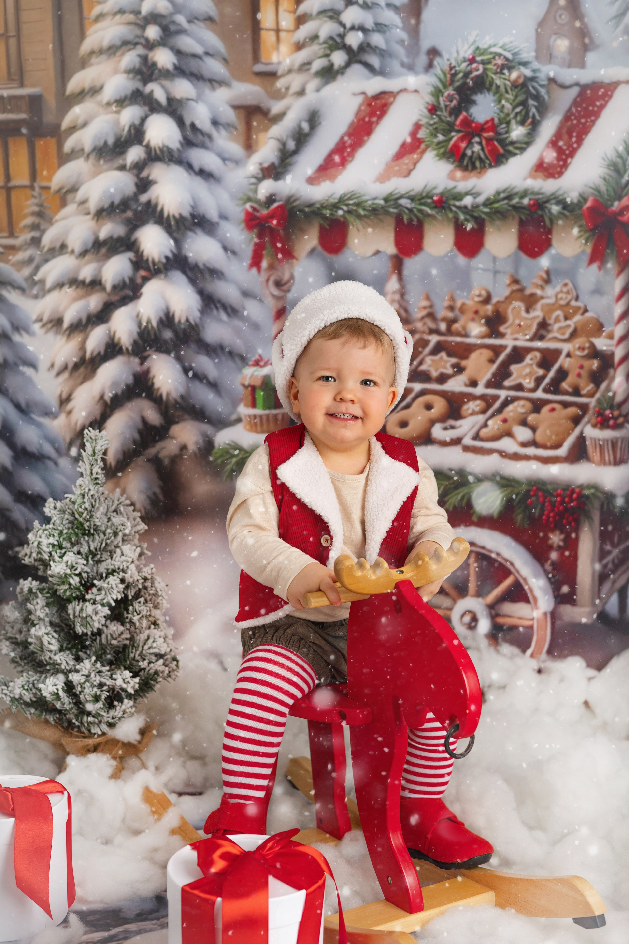 «Новогодний гномик». «Вкадре» — фотосессия новорожденных Тула | детский фотограф в Туле
