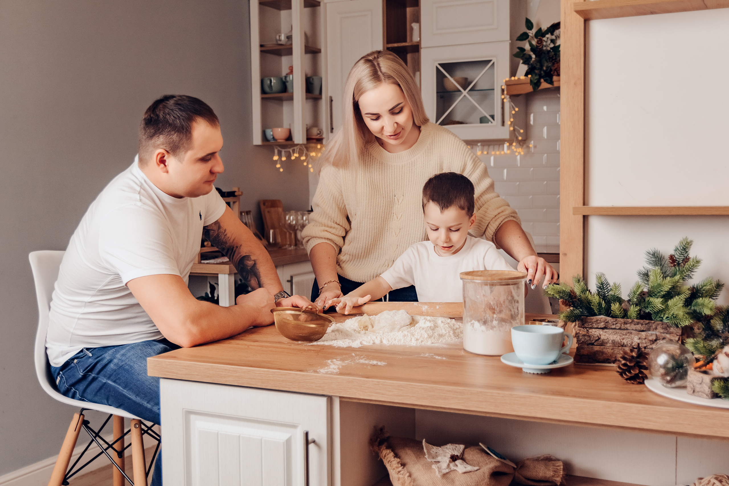 Новогодняя фотосессия доктор Яна и ее семья. Семейный и детский фотограф Кущ Наташа