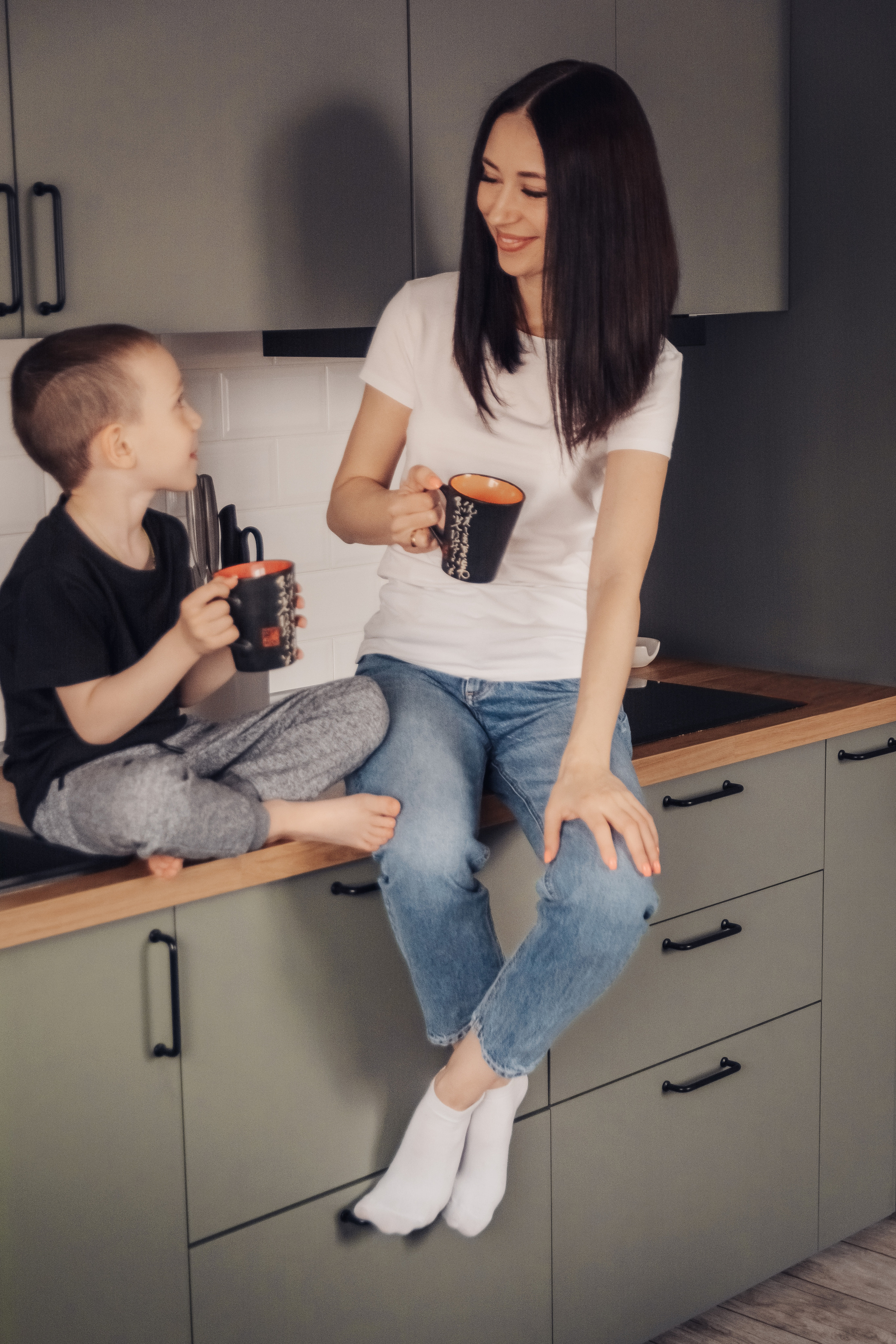 Домашняя фотосессия Юли и Саши. Семейный и детский фотограф Кущ Наташа